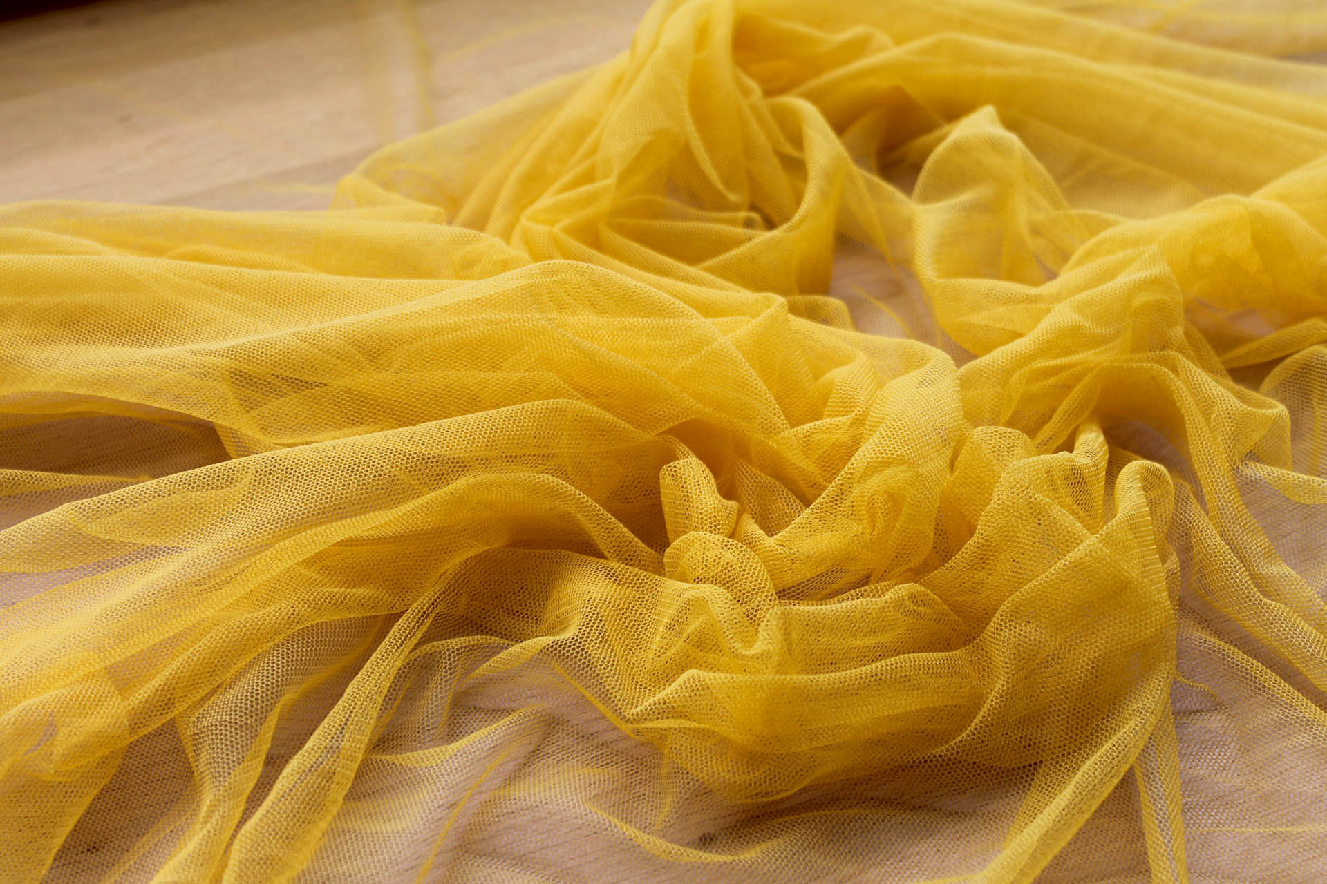 Soft Nylon Tulle - Yellow - T26 fabric, image 2 of 5