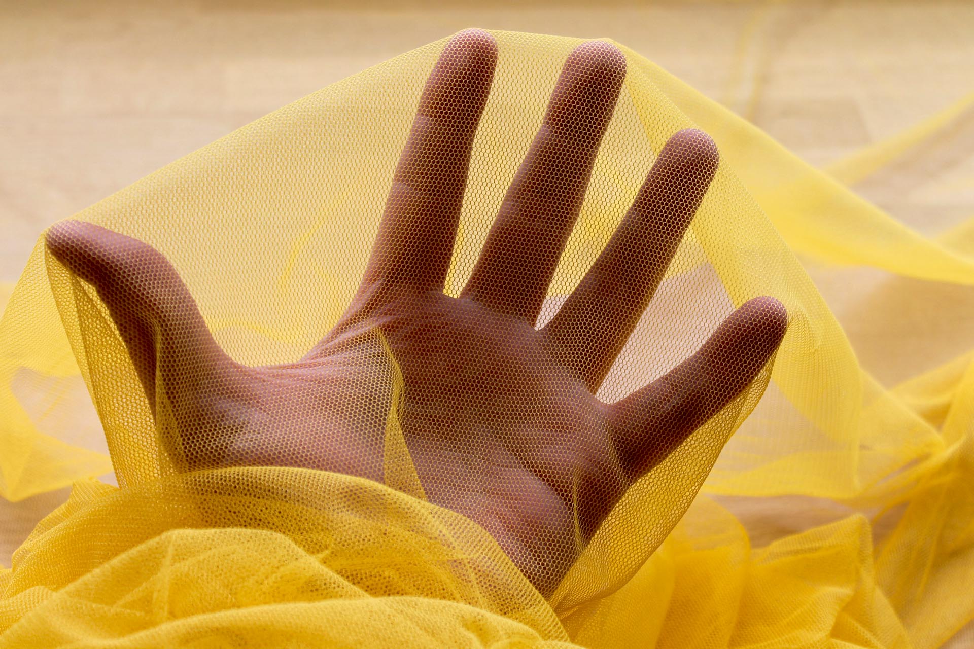 Soft Nylon Tulle - Yellow - T26 fabric, image 5 of 5