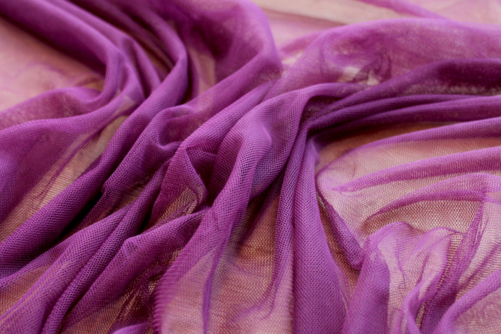 Soft Nylon Tulle - Aubergine - T31 fabric, image 3 of 5