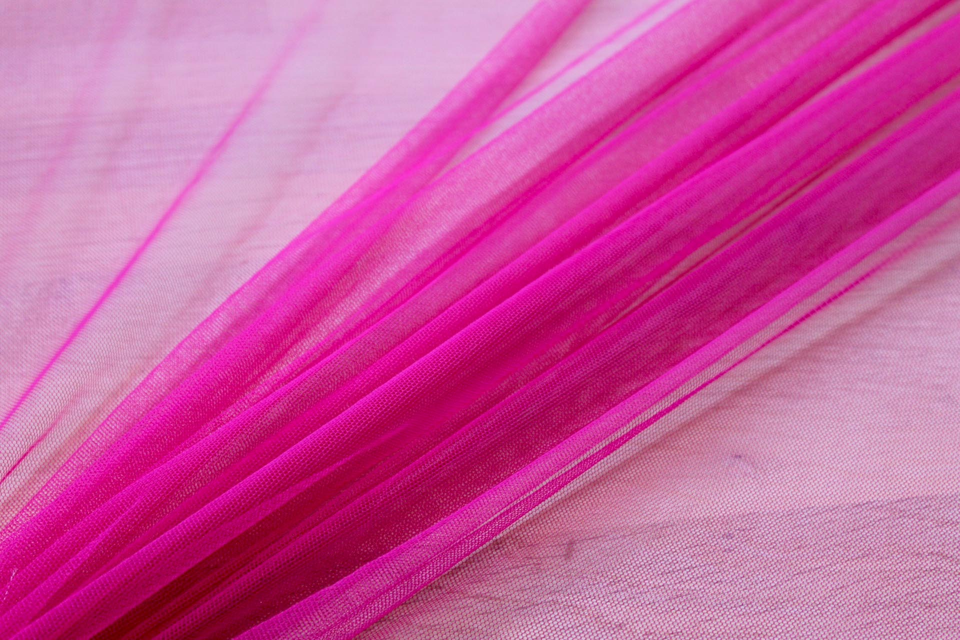 Soft Nylon Tulle - Fuchsia - T37 fabric, image 3 of 5