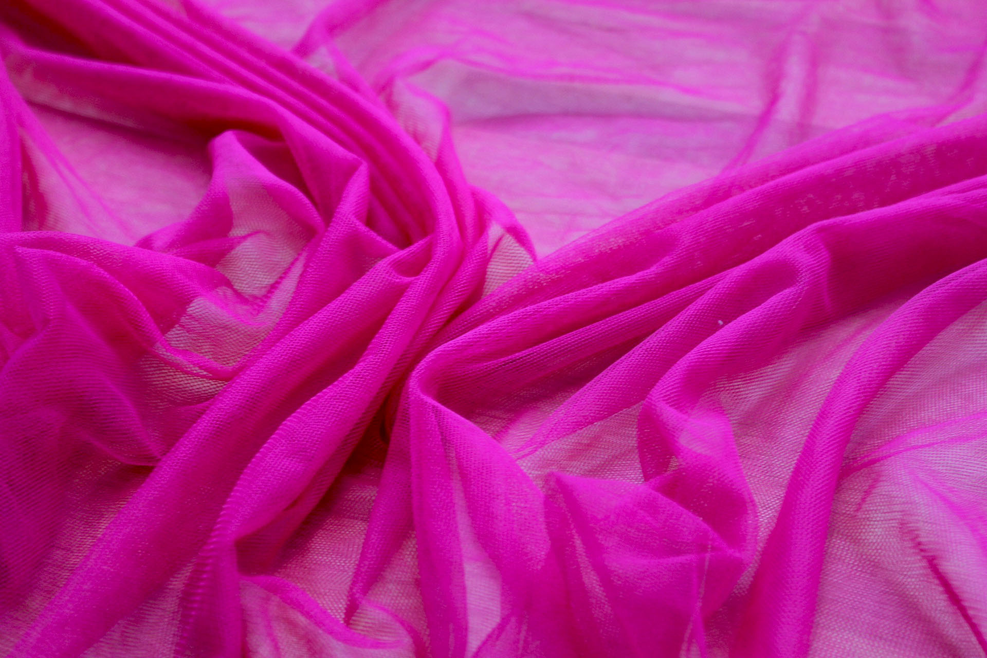 Soft Nylon Tulle - Fuchsia - T37 fabric, image 4 of 5