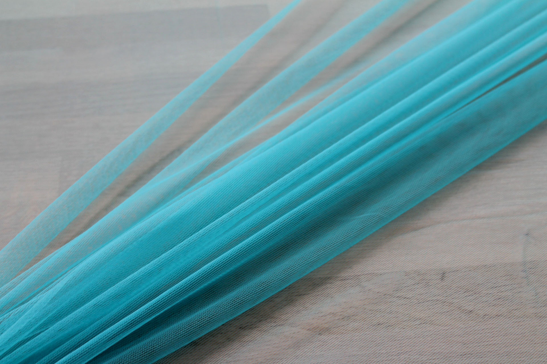 Soft Nylon Tulle - Turquoise - T15 fabric, image 2 of 5