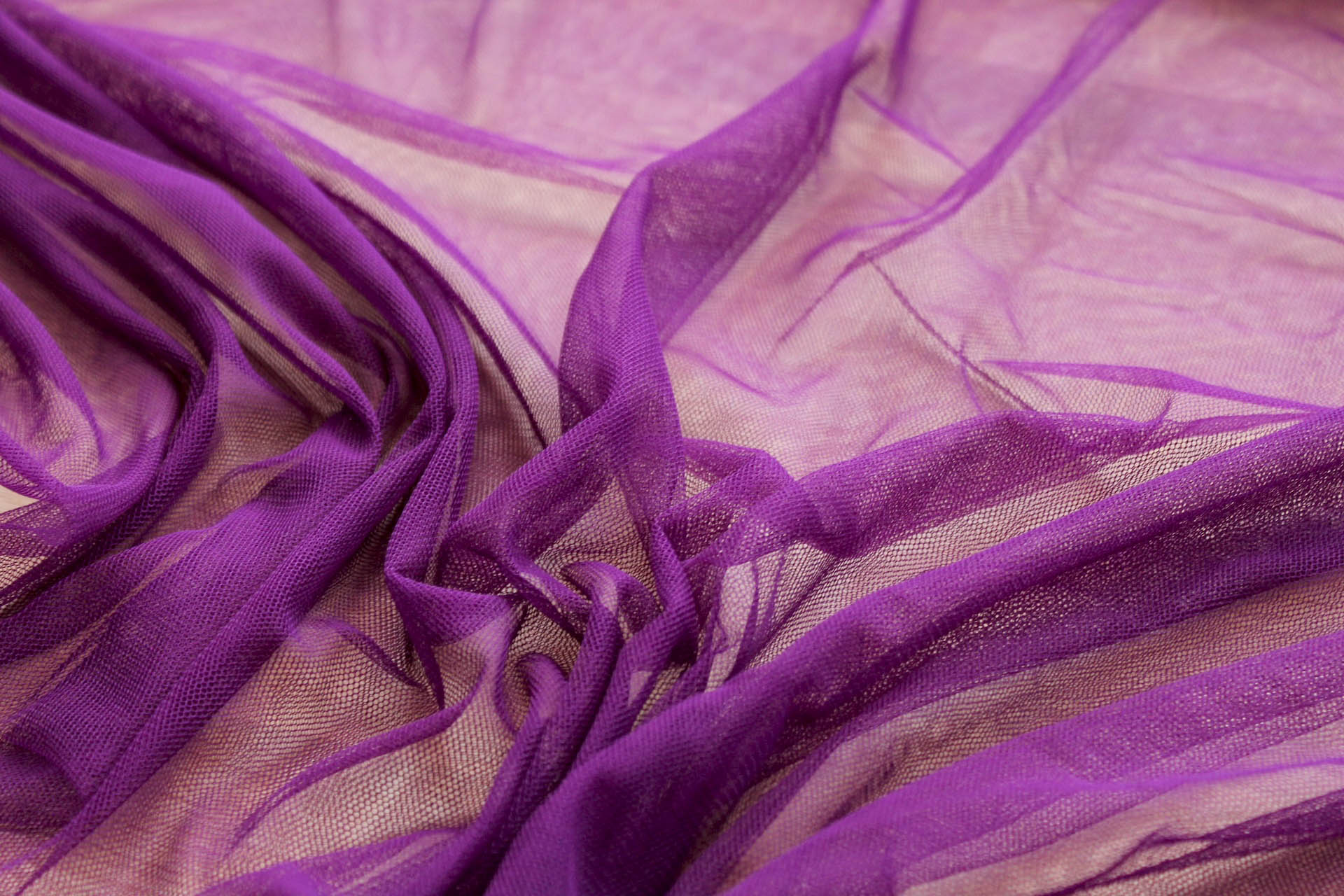 Soft Nylon Tulle - Purple - T32 fabric, image 4 of 5