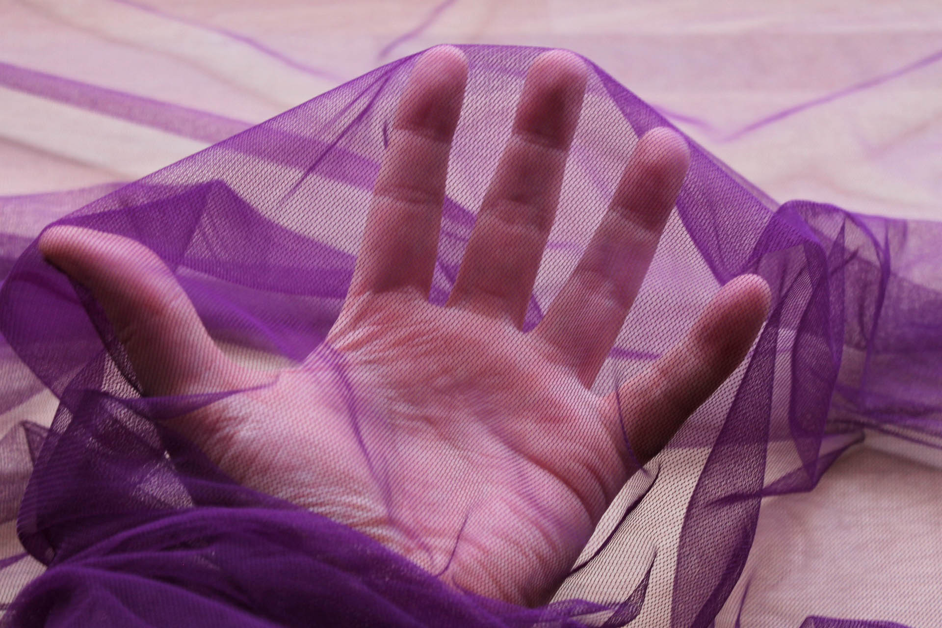 Soft Nylon Tulle - Purple - T32 fabric, image 5 of 5