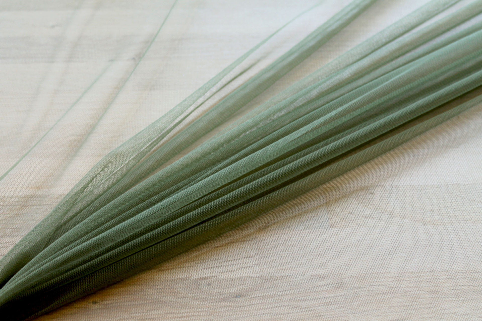 Soft Nylon Tulle - Olive Green - T23 fabric, image 3 of 6