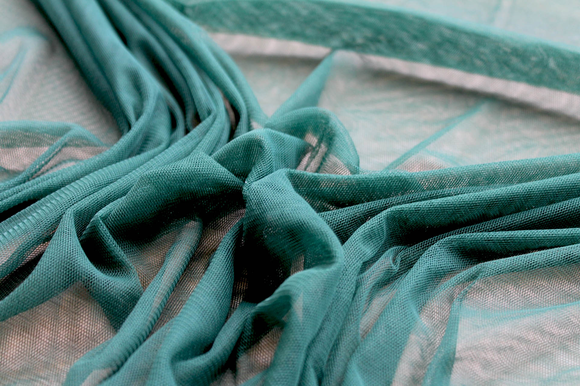 Soft Nylon Tulle - Bottle Green - T22 fabric, image 4 of 6
