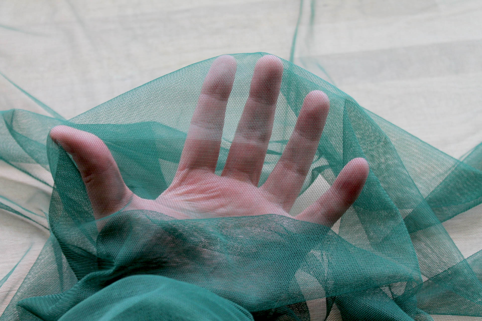 Soft Nylon Tulle - Bottle Green - T22 fabric, image 6 of 6