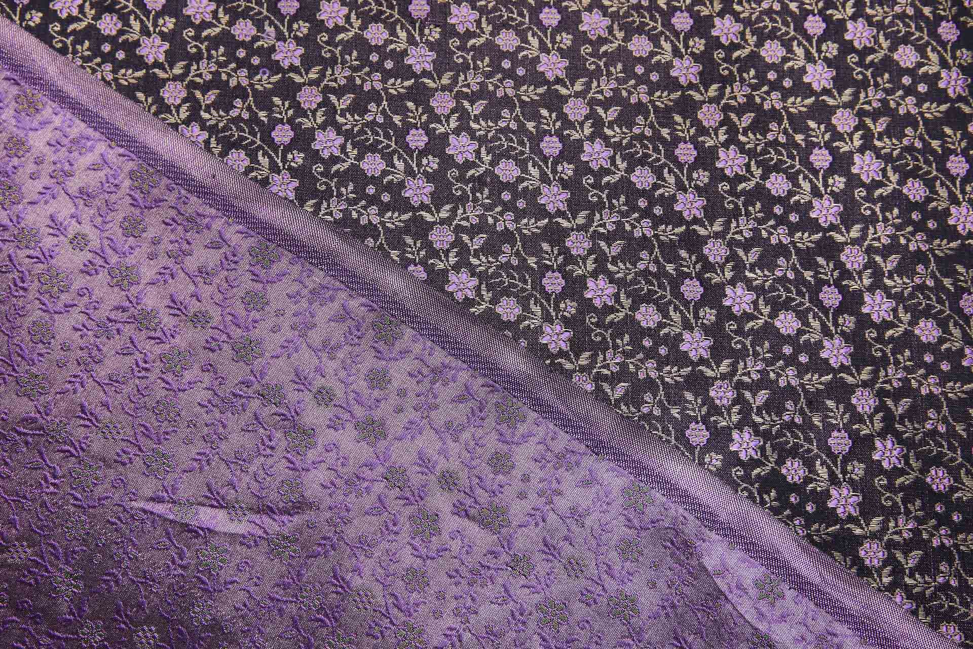 Banaras Brocade - Amethyst Floral fabric, image 3 of 10