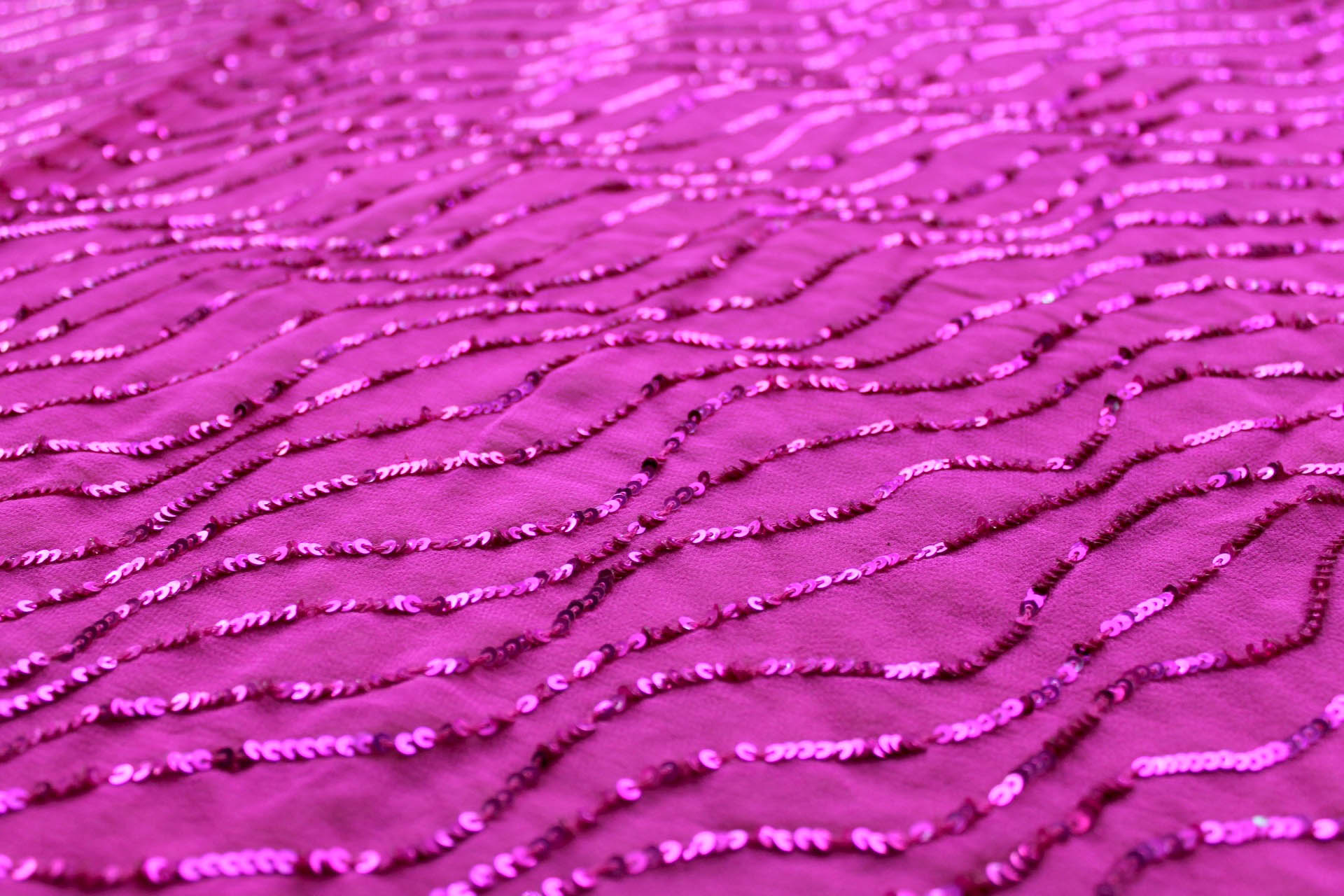 Sequin Squiggle Lines - Hot Pink fabric, image 3 of 8