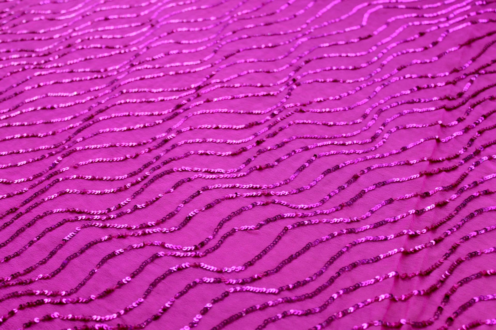 Sequin Squiggle Lines - Hot Pink fabric, image 6 of 8