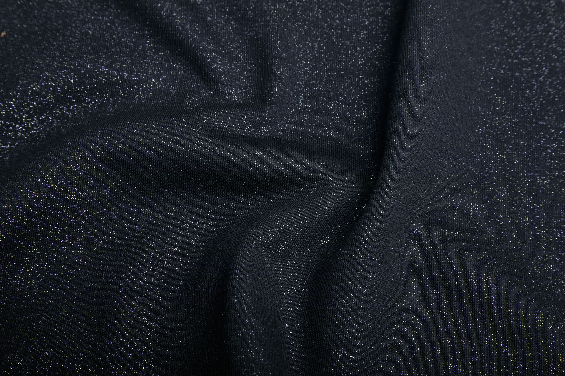 Glittery Jersey - Black/Silver fabric, image 4 of 4