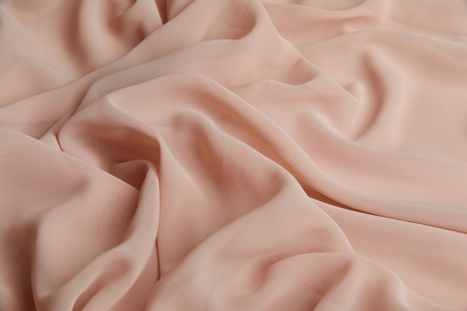 Nude Poly Georgette fabric, image 2 of 6