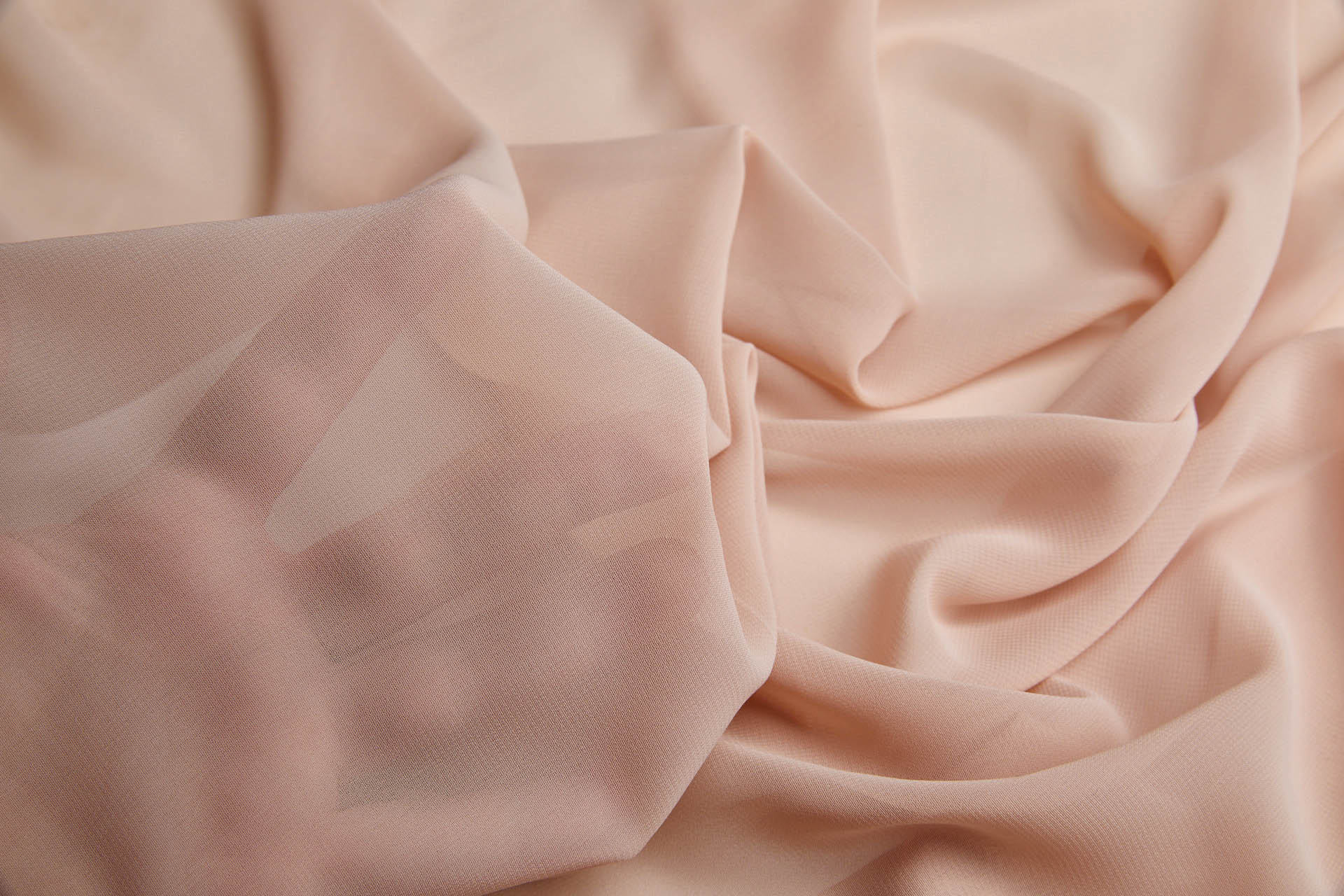 Nude Poly Georgette fabric, image 5 of 6