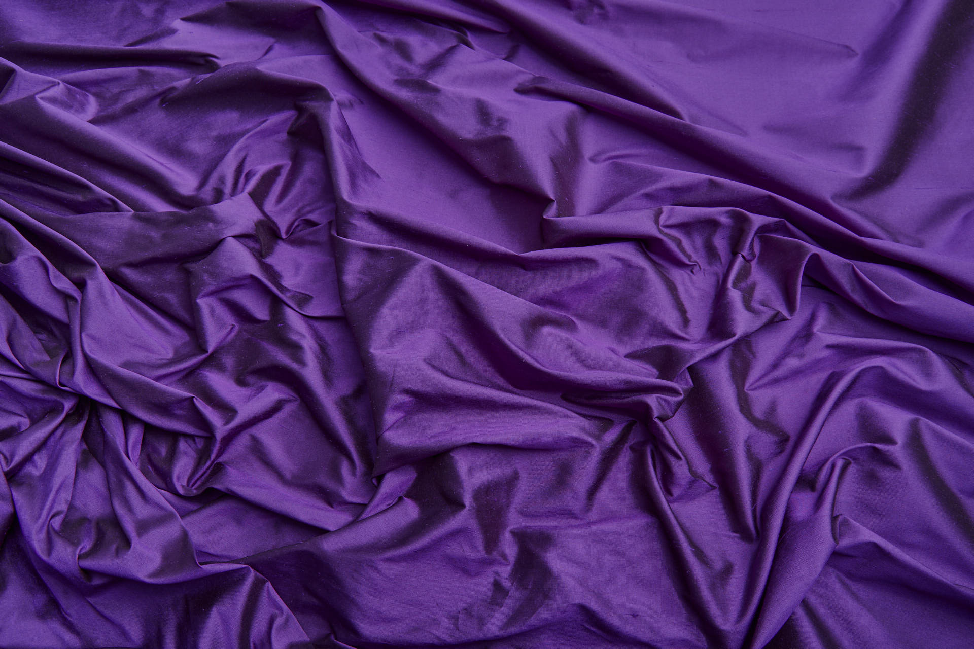 Silk Dupion - Cadburys Purple shot Black fabric, image 6 of 7