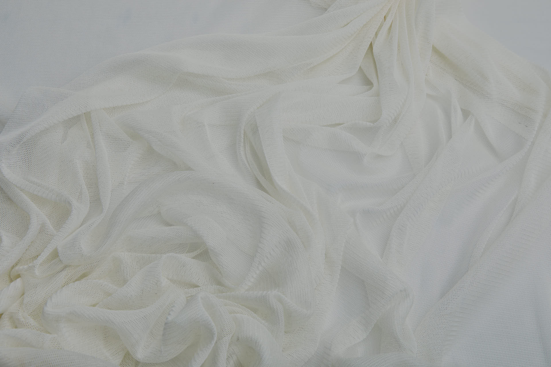 Heavier Weight Silk Tulle/Mesh - Ivory fabric