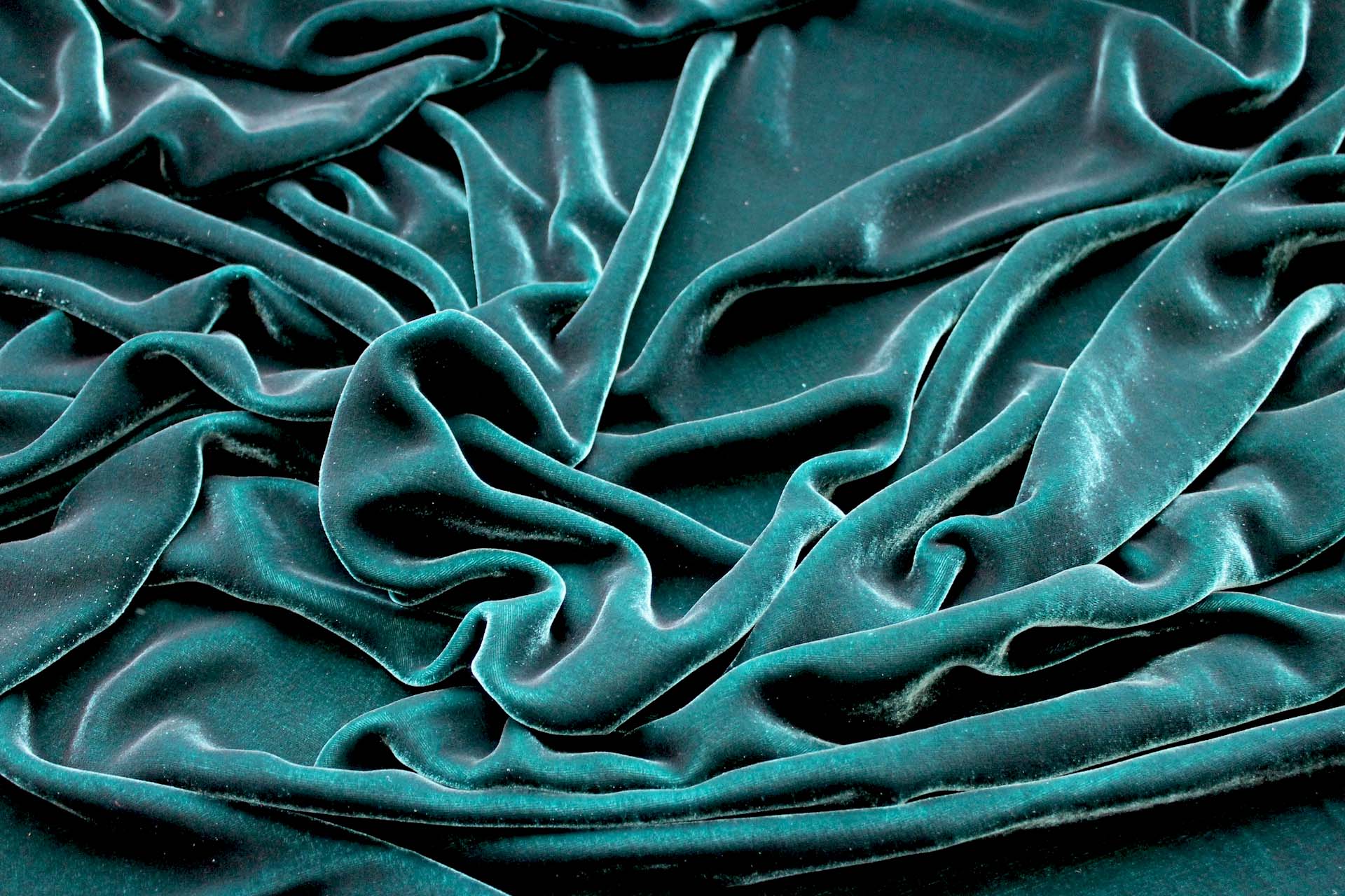 Silk Velvet - Astral Teal fabric, image 2 of 6