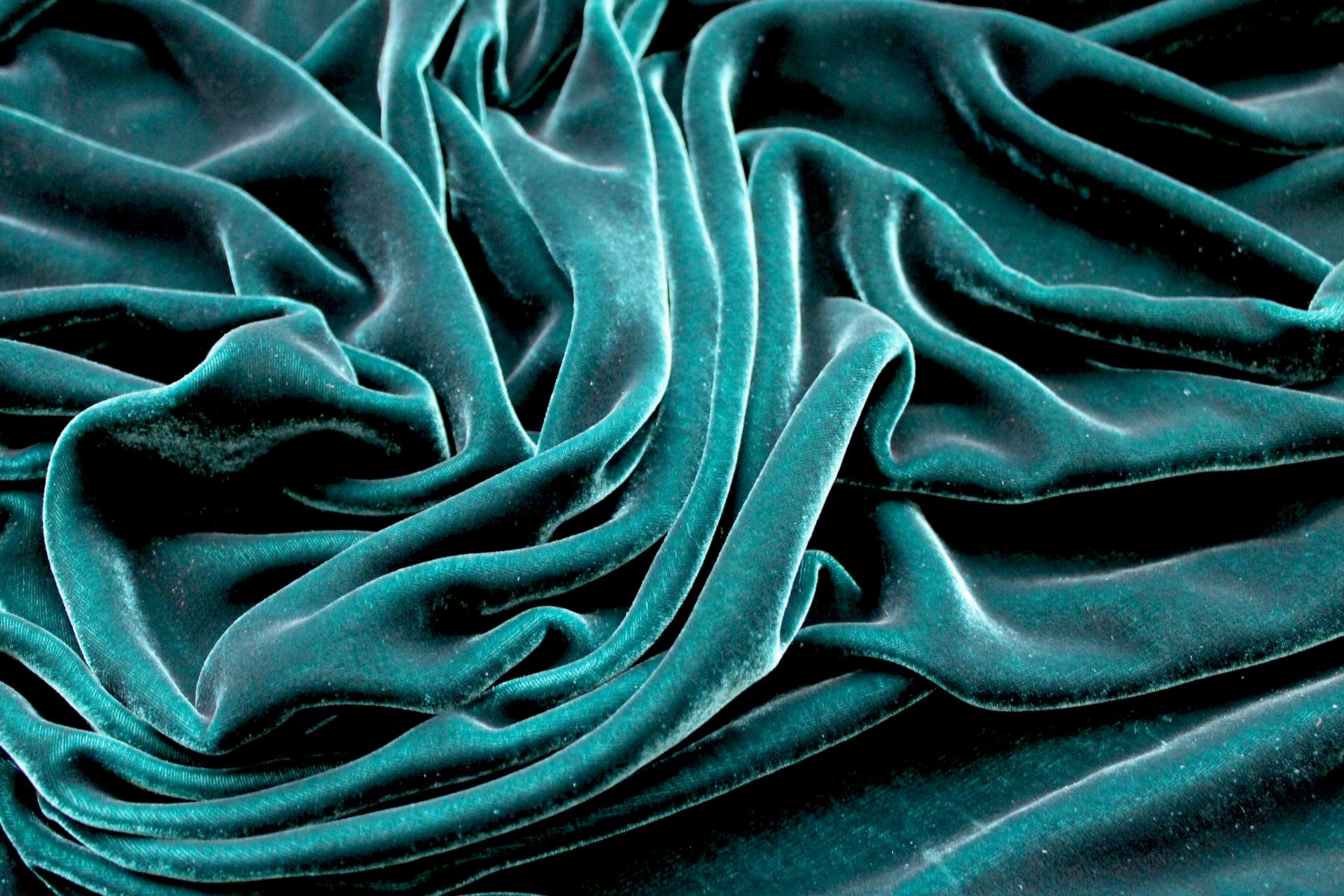 Silk Velvet - Astral Teal fabric, image 3 of 6