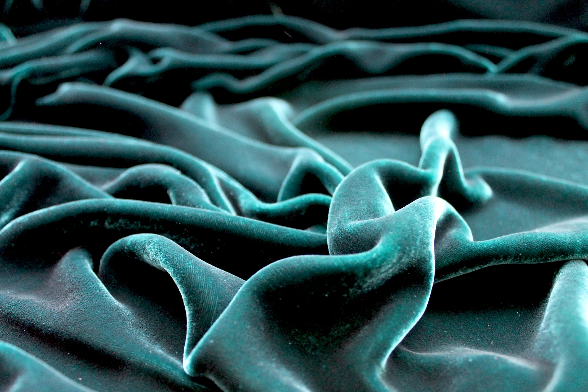 Silk Velvet - Astral Teal fabric, image 4 of 6