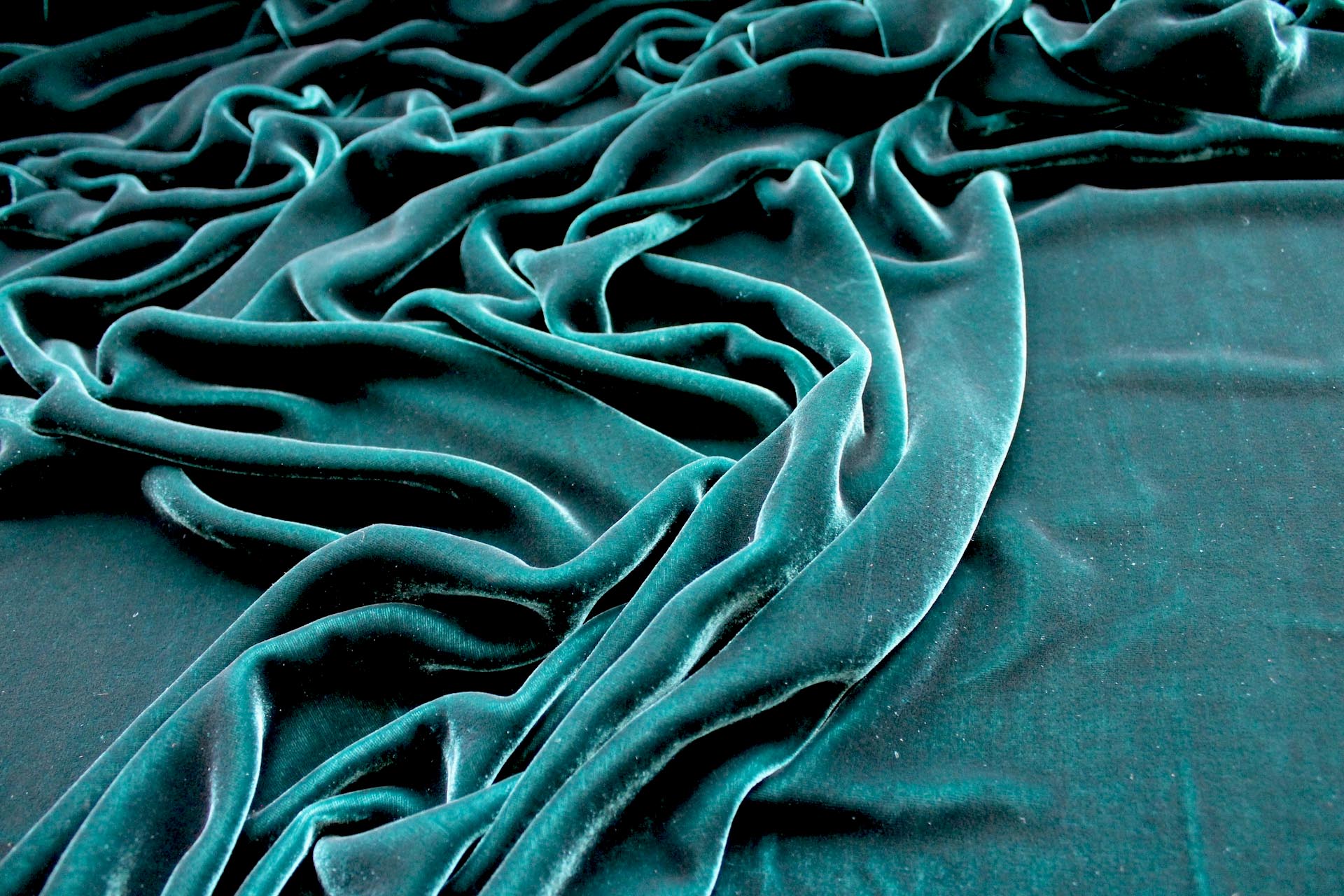 Silk Velvet - Astral Teal fabric, image 6 of 6