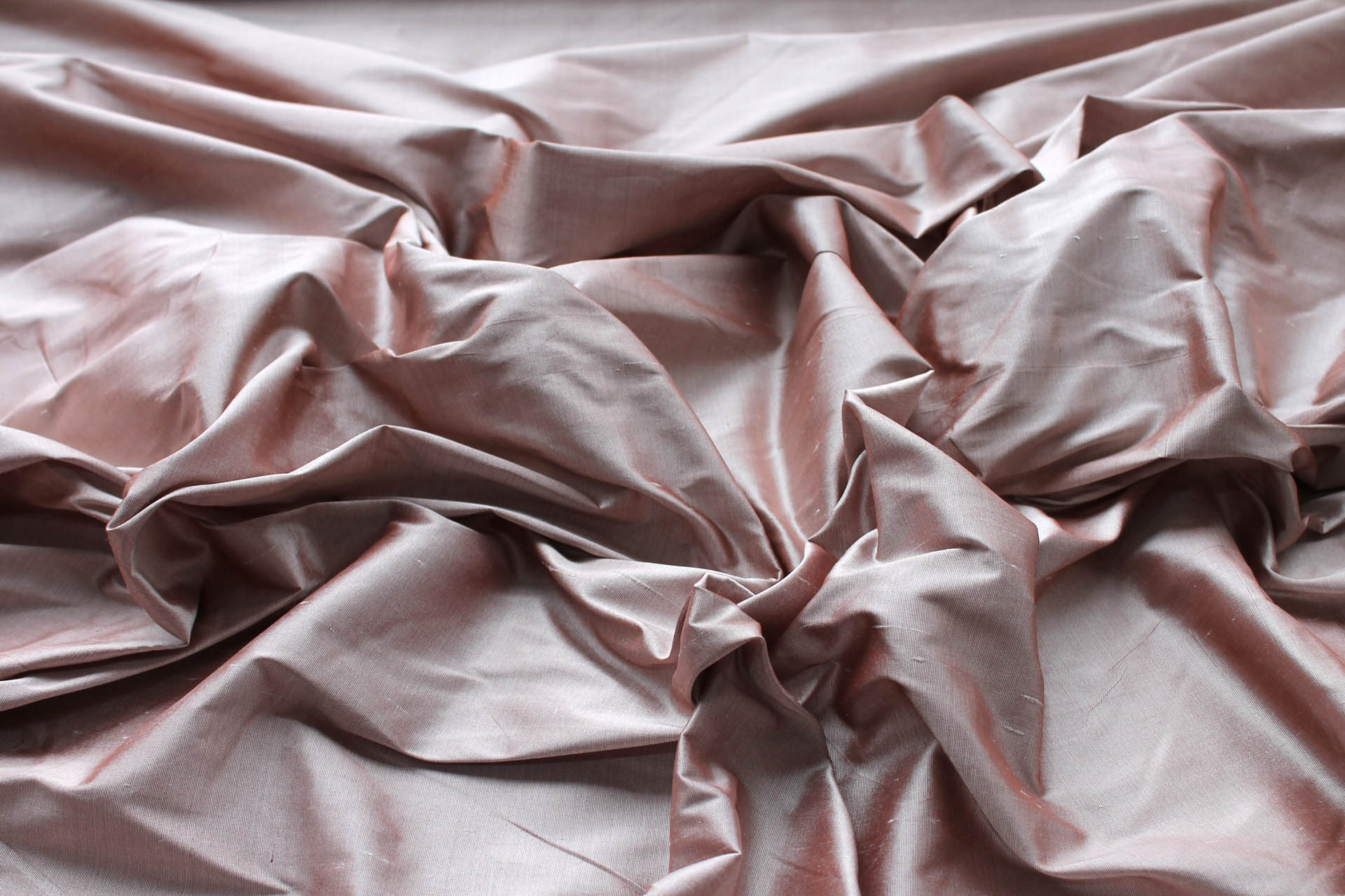 Silk Dupion - Ivory Shot Brown - B08 fabric, image 2 of 4