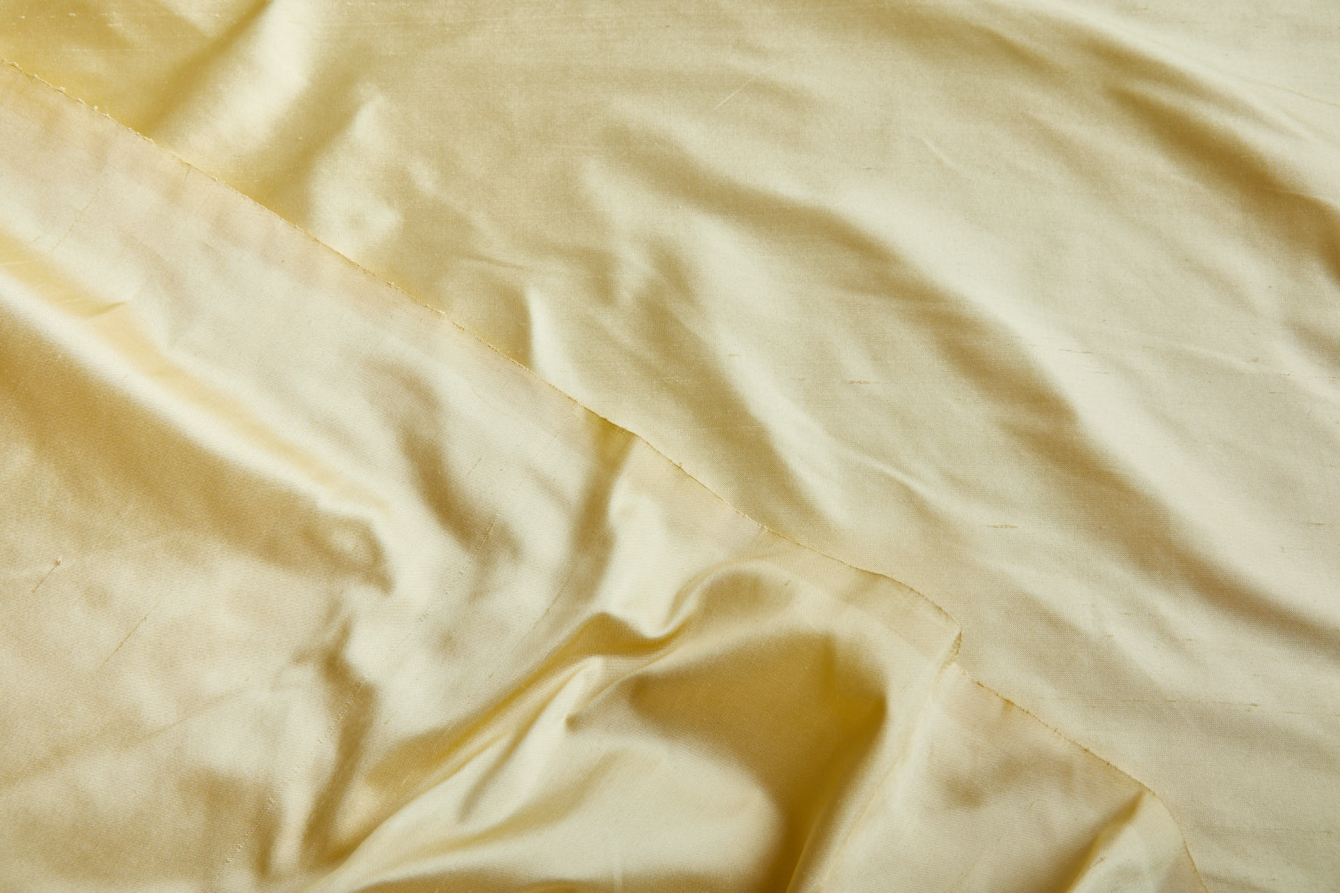 Silk Dupion - Pale Yellow - B13 fabric, image 3 of 6