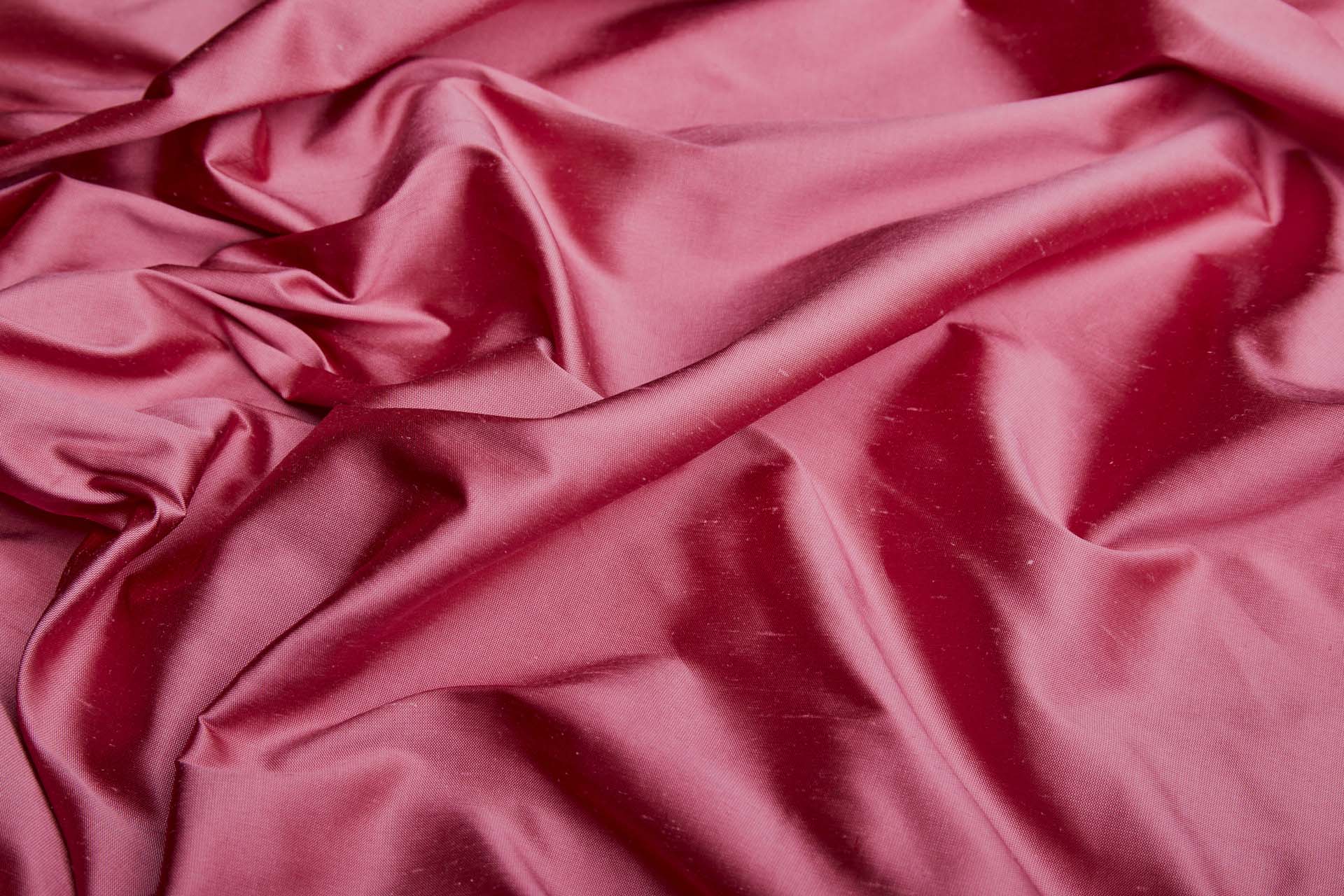 Silk Dupion - Red shot Pink - B42 fabric, image 2 of 6