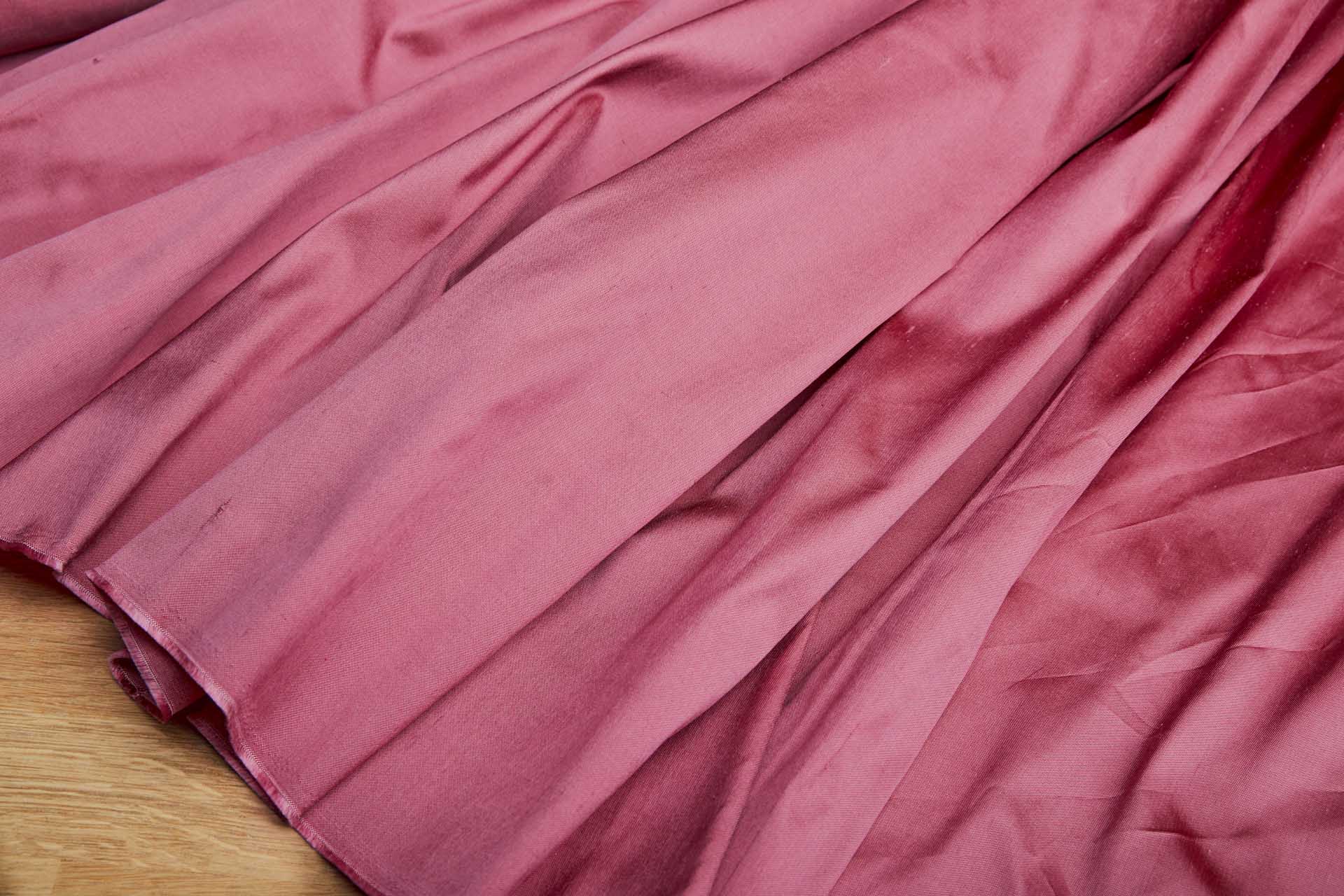 Silk Dupion - Red shot Pink - B42 fabric, image 4 of 6