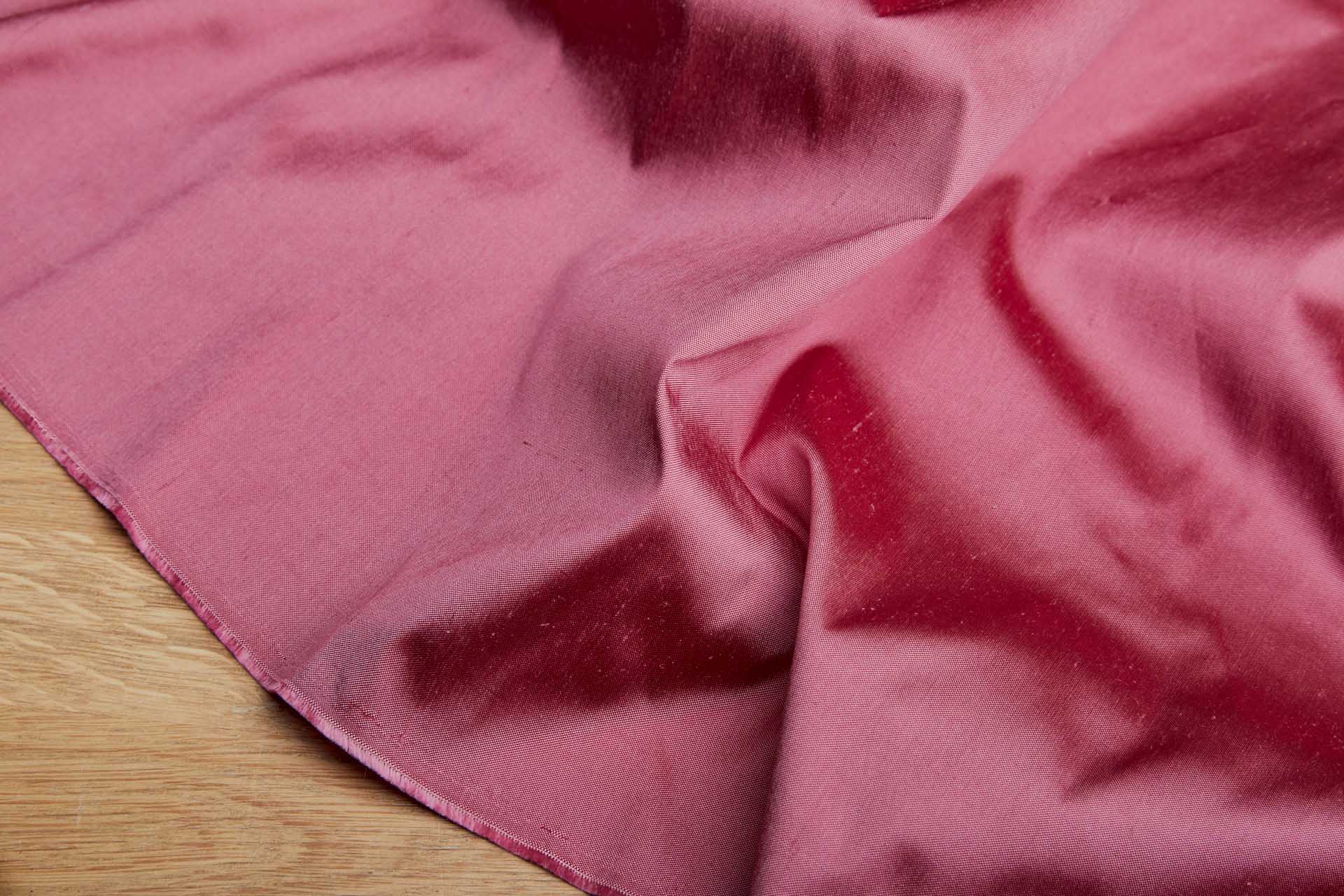 Silk Dupion - Red shot Pink - B42 fabric, image 5 of 6