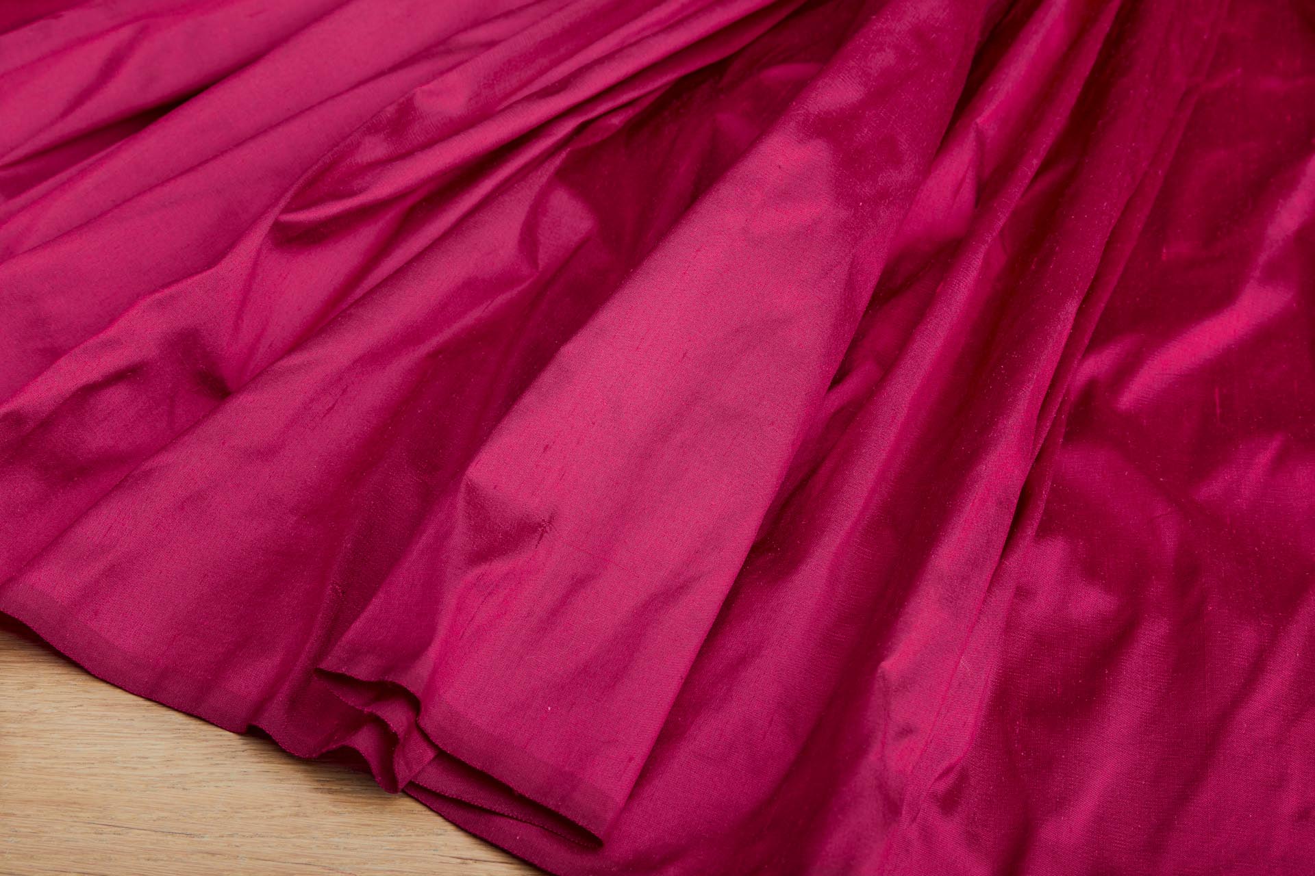 Silk Dupion - Fuchsia - B47 fabric, image 4 of 6