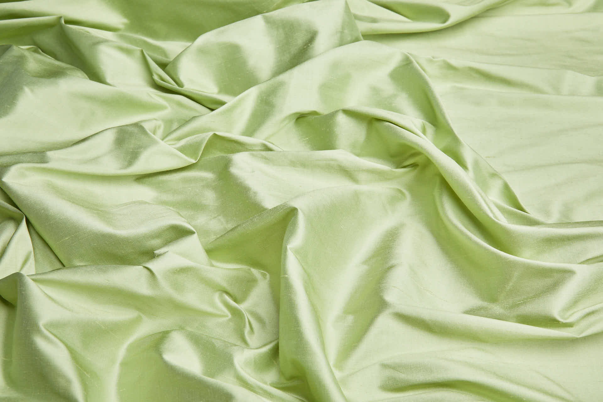 Silk Dupion - Light Lime Green - B62 fabric, image 4 of 5