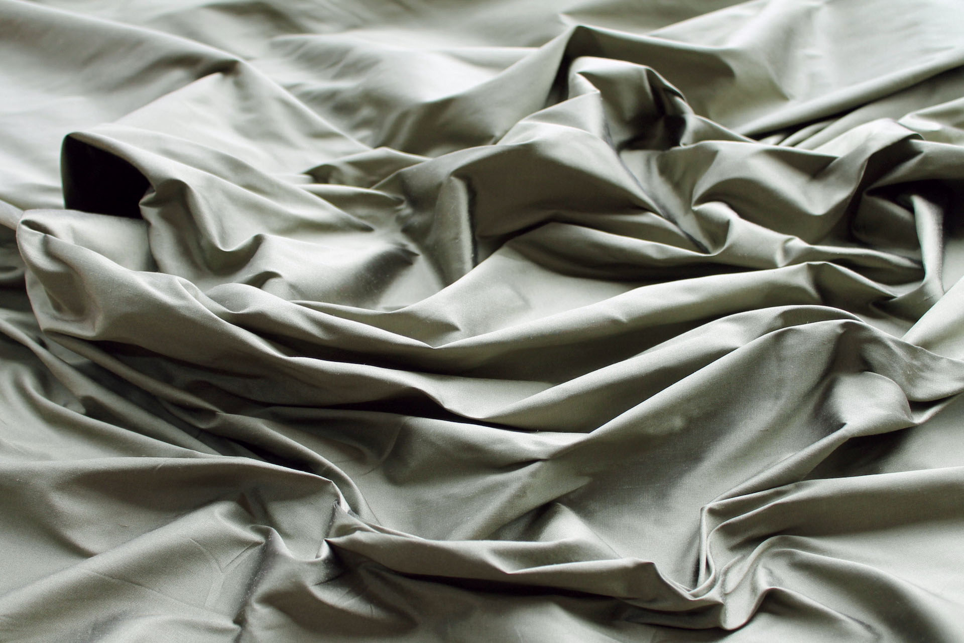 Silk Dupion - Olive - B65 fabric, image 2 of 5