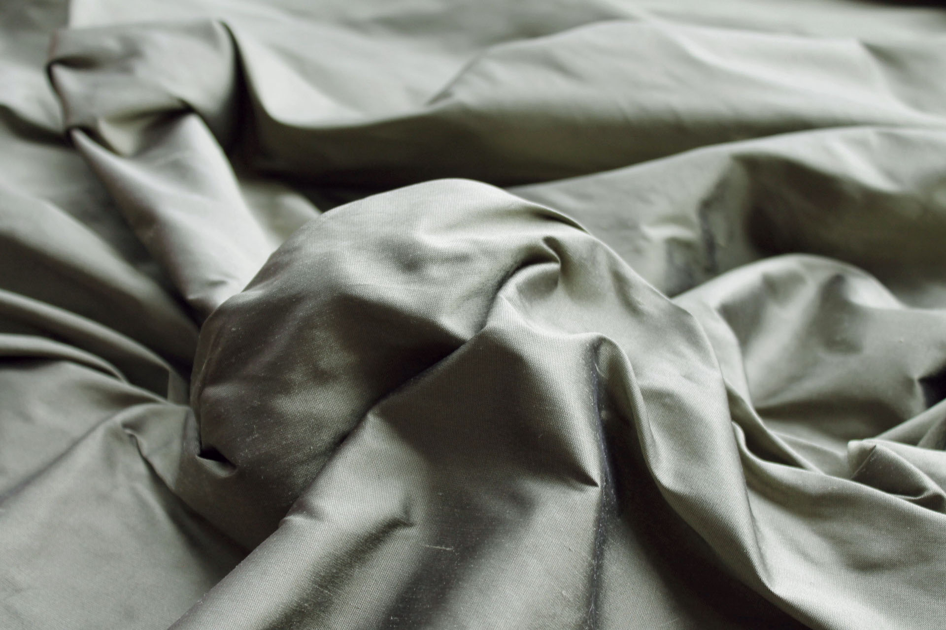 Silk Dupion - Olive - B65 fabric, image 4 of 5
