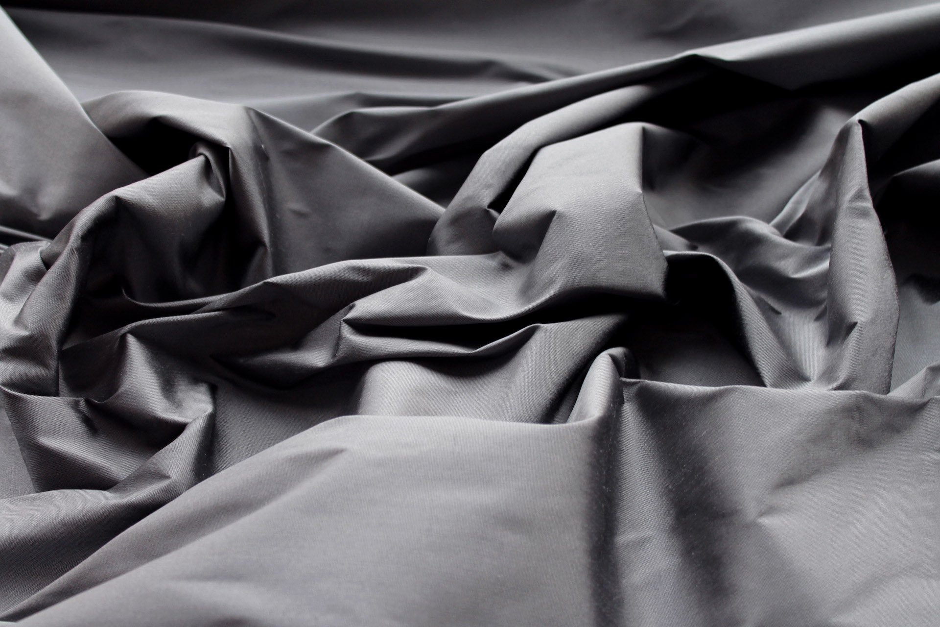 Silk Dupion - Mid Grey - B70 fabric, image 2 of 4