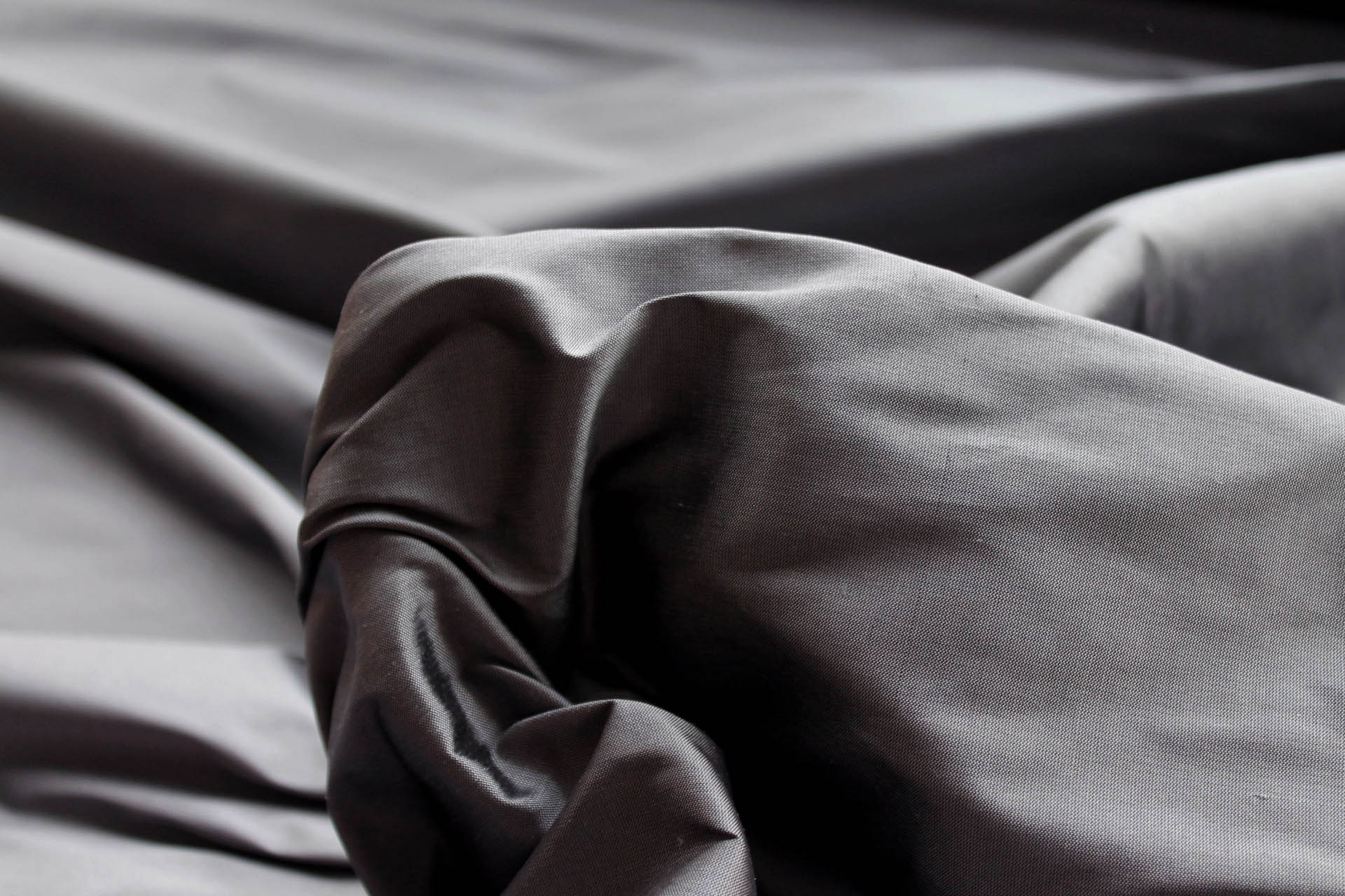 Silk Dupion - Mid Grey - B70 fabric, image 3 of 4