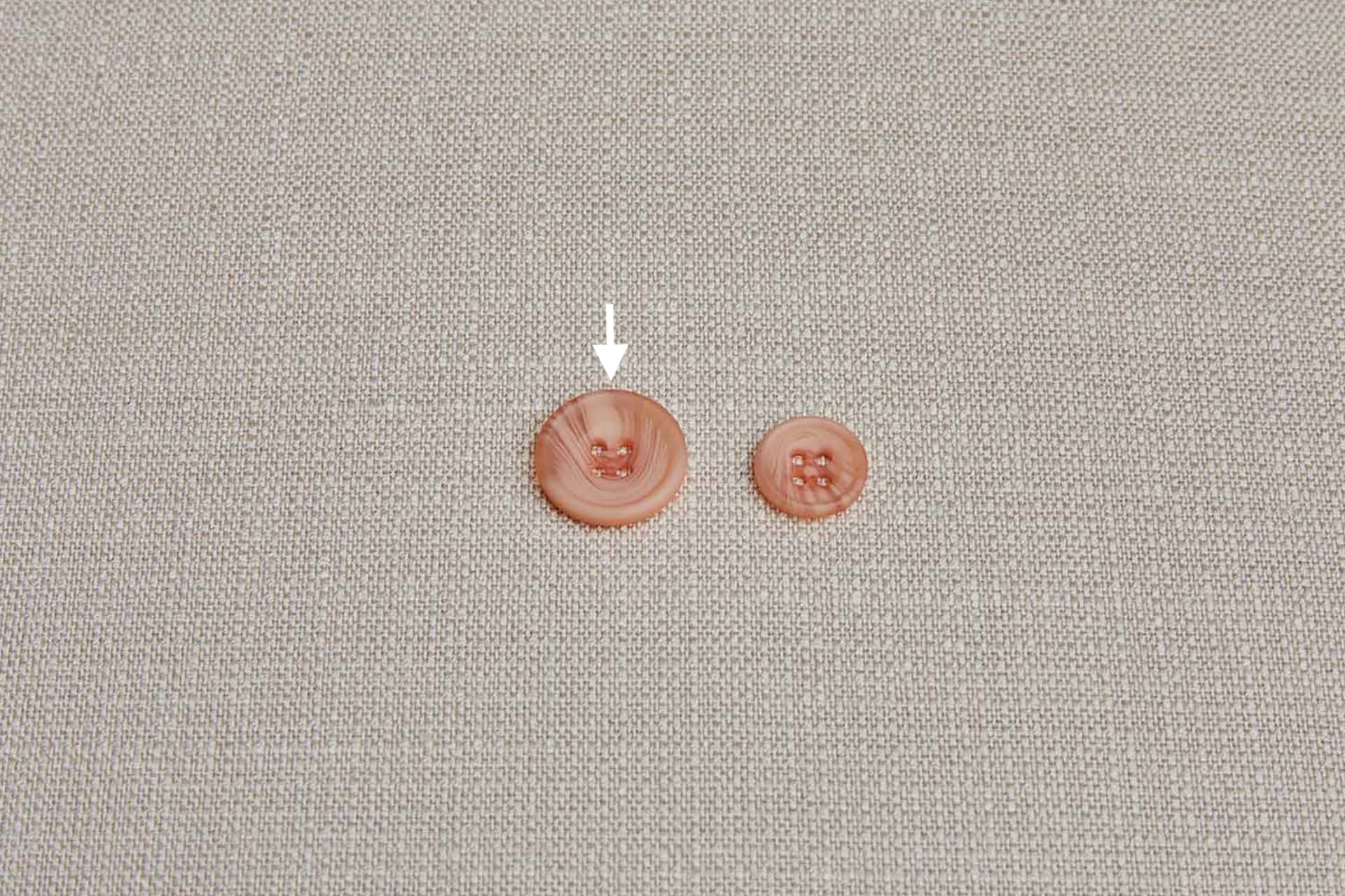 Round Peach "Faux Horn" Button - 2cm, image 2 of 4