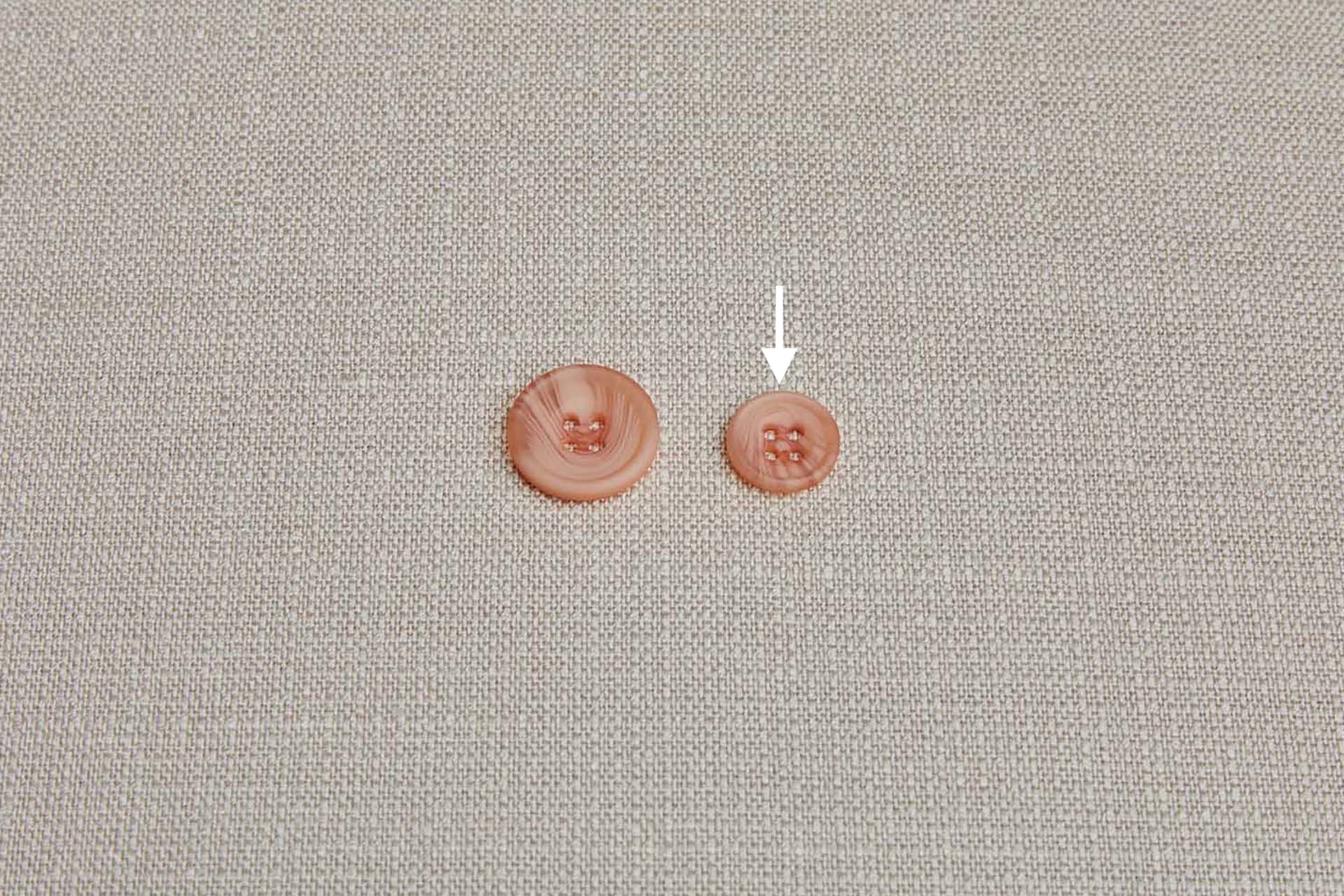 Round Peach "Faux Horn" Button - 1.5cm, image 2 of 4