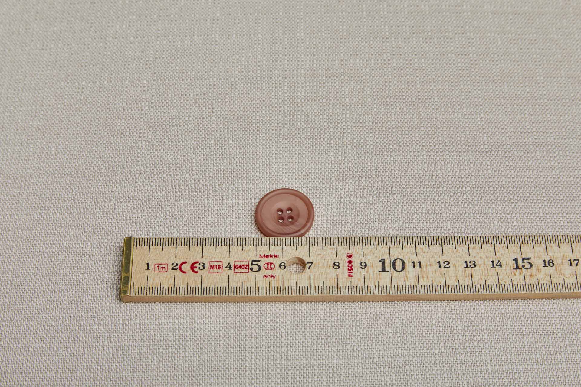 Round Mocha "Faux Horn" Button - 2.2cm, image 3 of 3