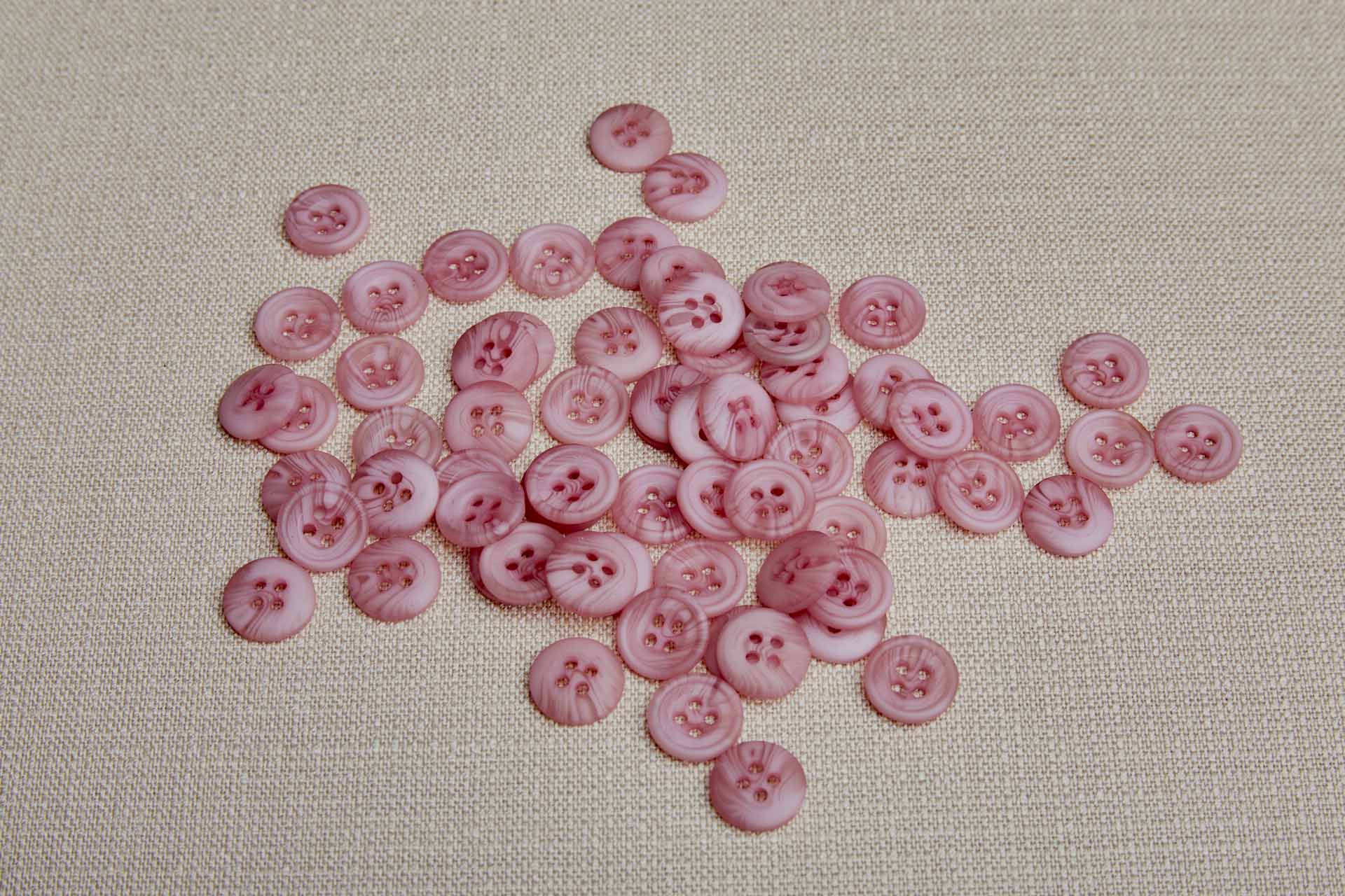 Round Greyish Pink "Faux Horn" Button - 1.5cm