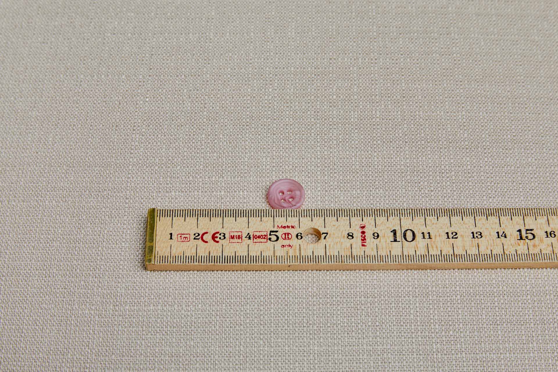 Round Greyish Pink "Faux Horn" Button - 1.5cm, image 2 of 3
