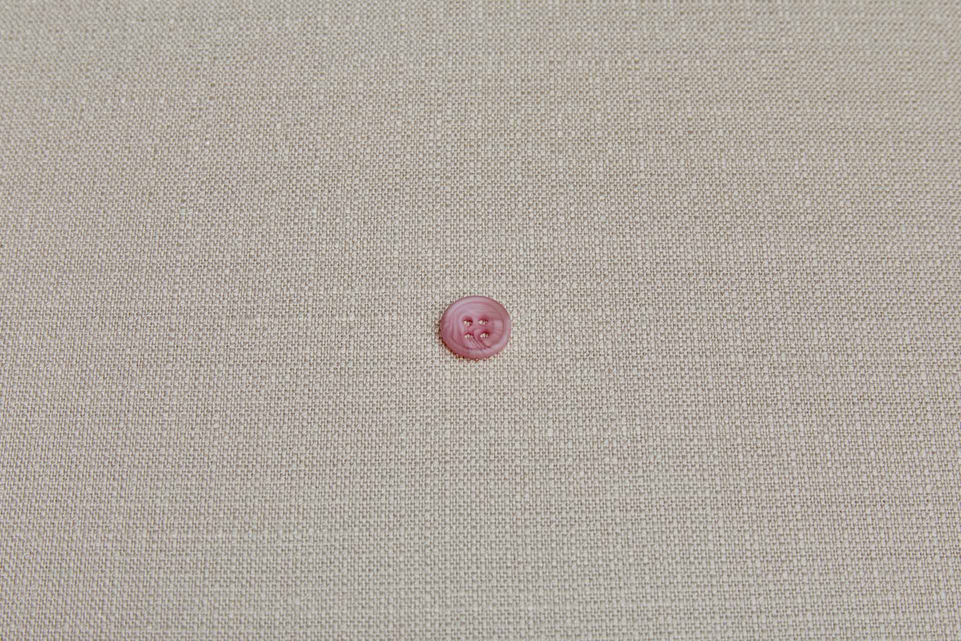 Round Greyish Pink "Faux Horn" Button - 1.5cm, image 3 of 3