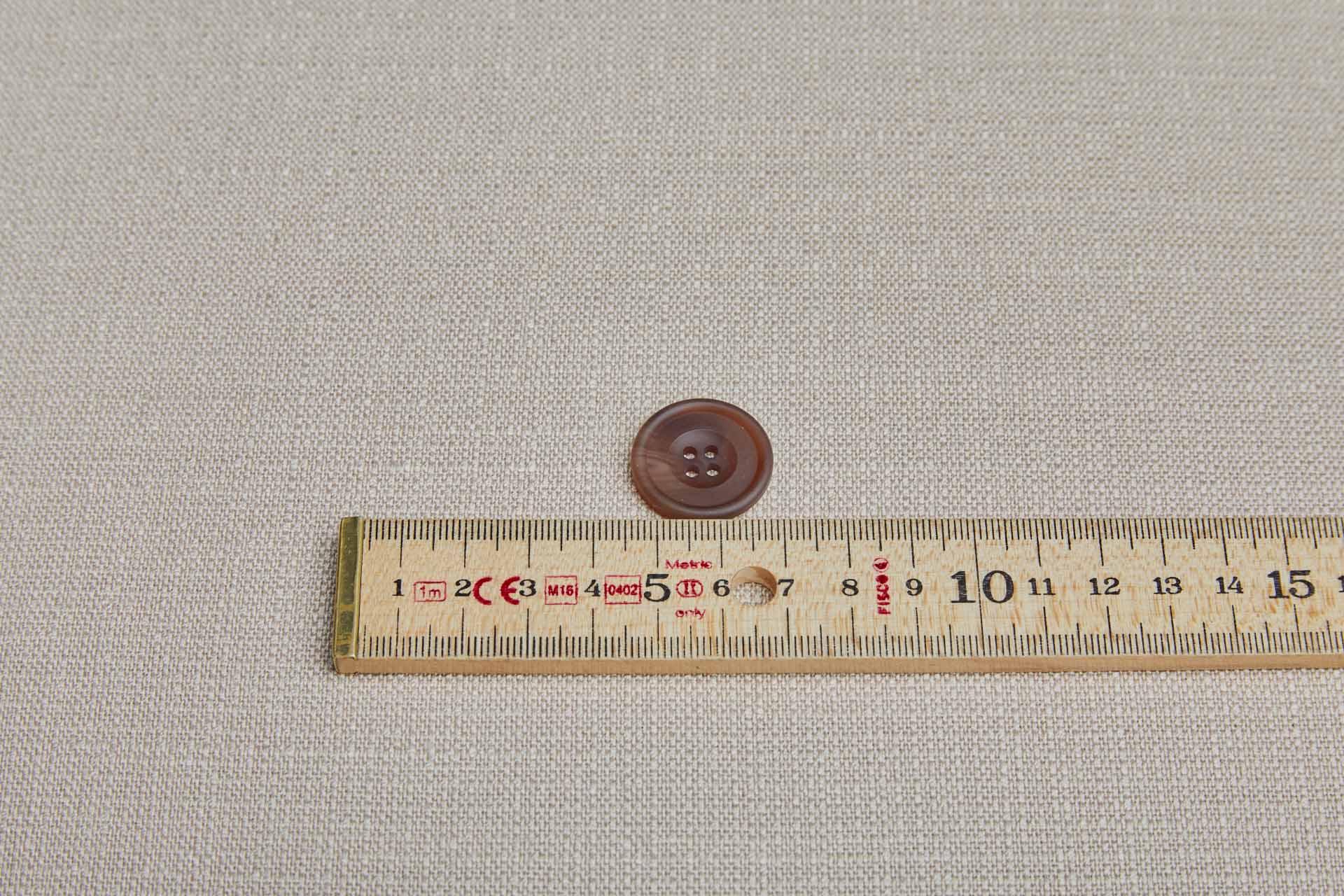 Round Dark Oak "Faux Horn" Button - 2.2cm, image 3 of 3