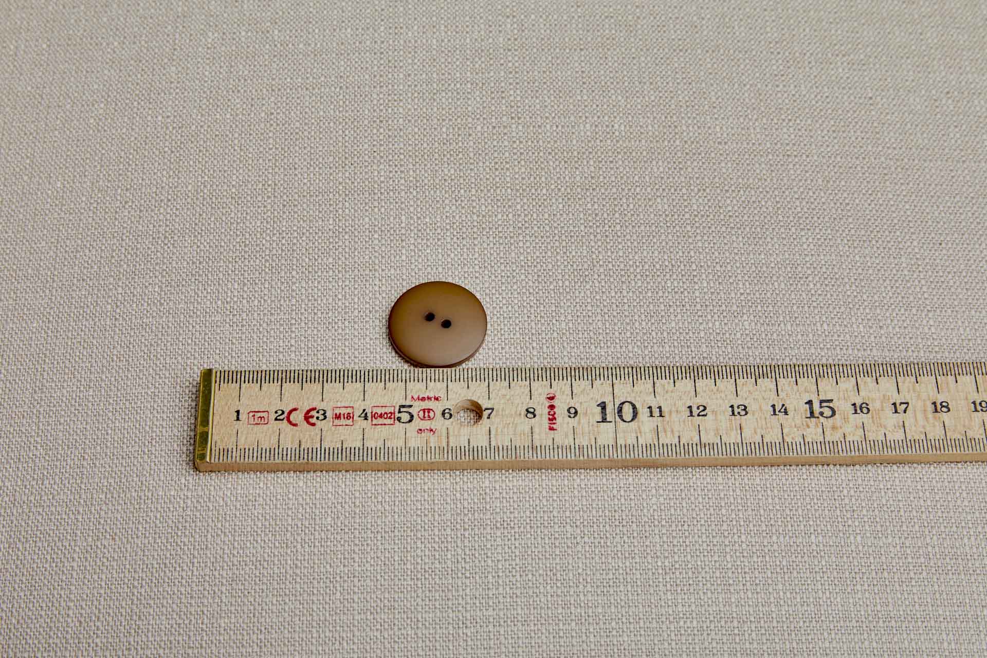 Vintage Round Saddle Brown Button - 2.5cm, image 3 of 3