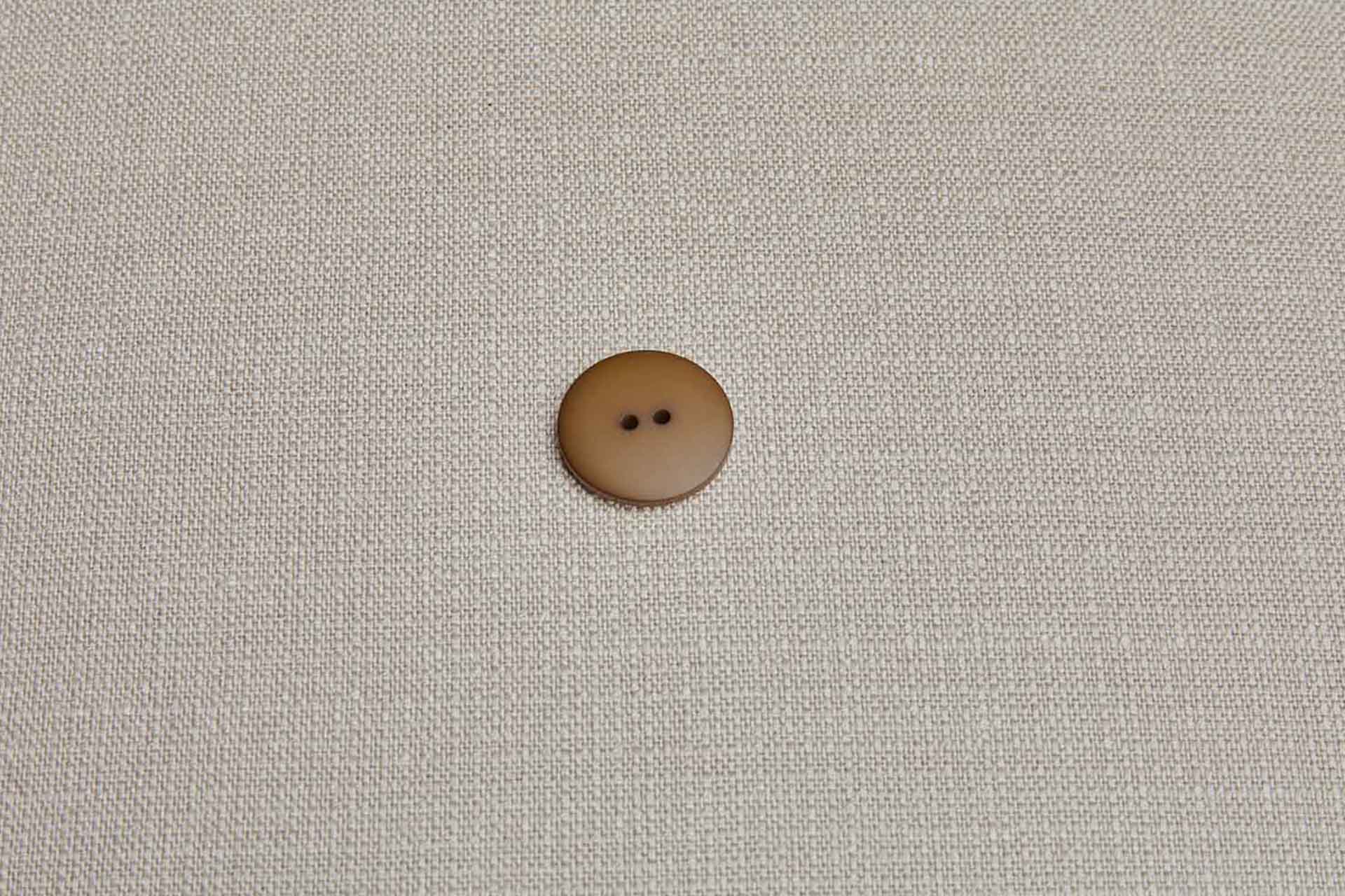Vintage Round Saddle Brown Button - 2.5cm, image 2 of 3