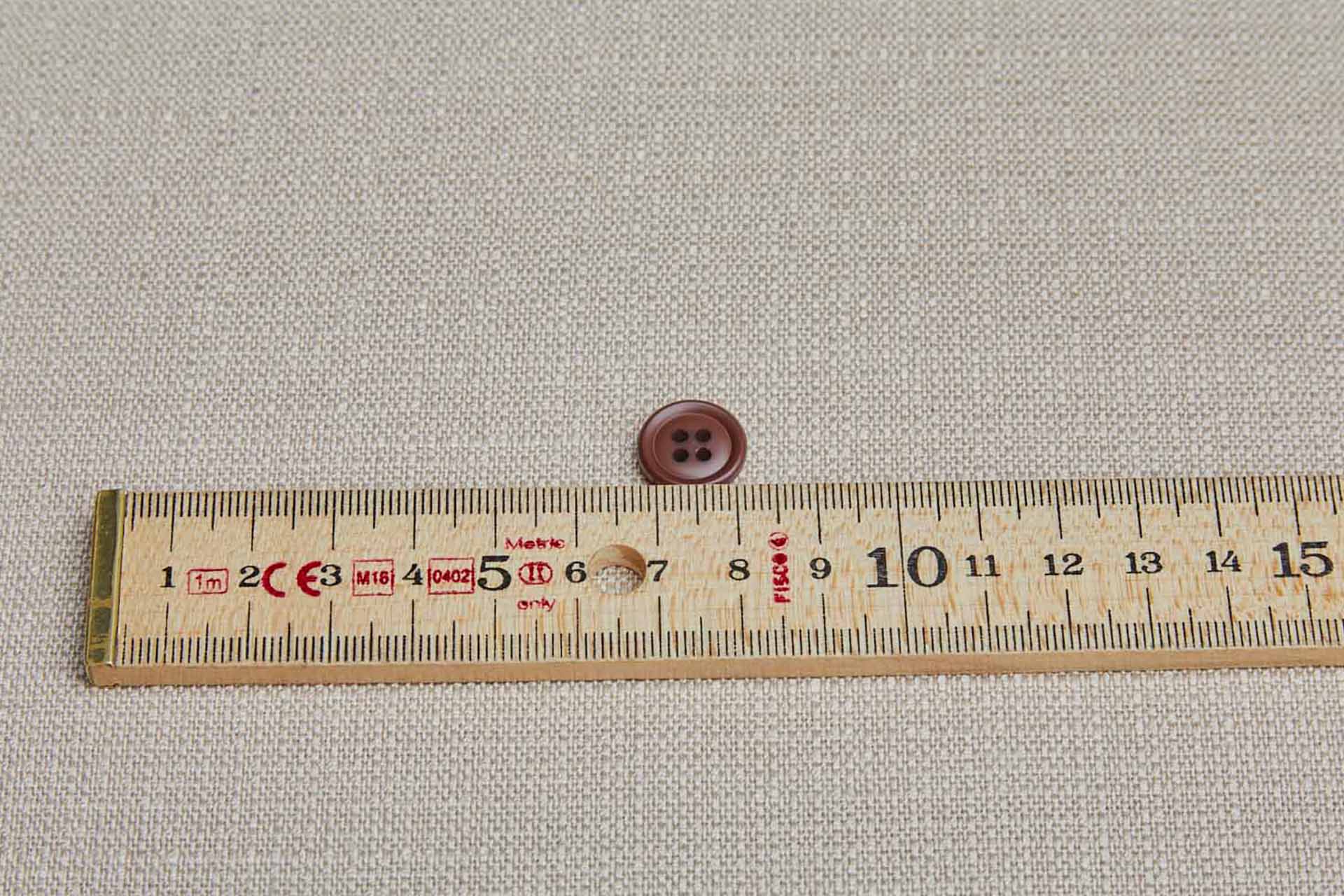 Vintage Small Round Chocolate Brown Button - 1.4cm, image 3 of 3