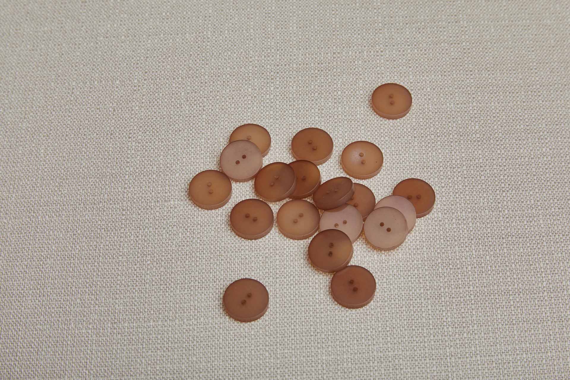 Vintage Semi-transparent Sepia Resin Button - 1.5cm