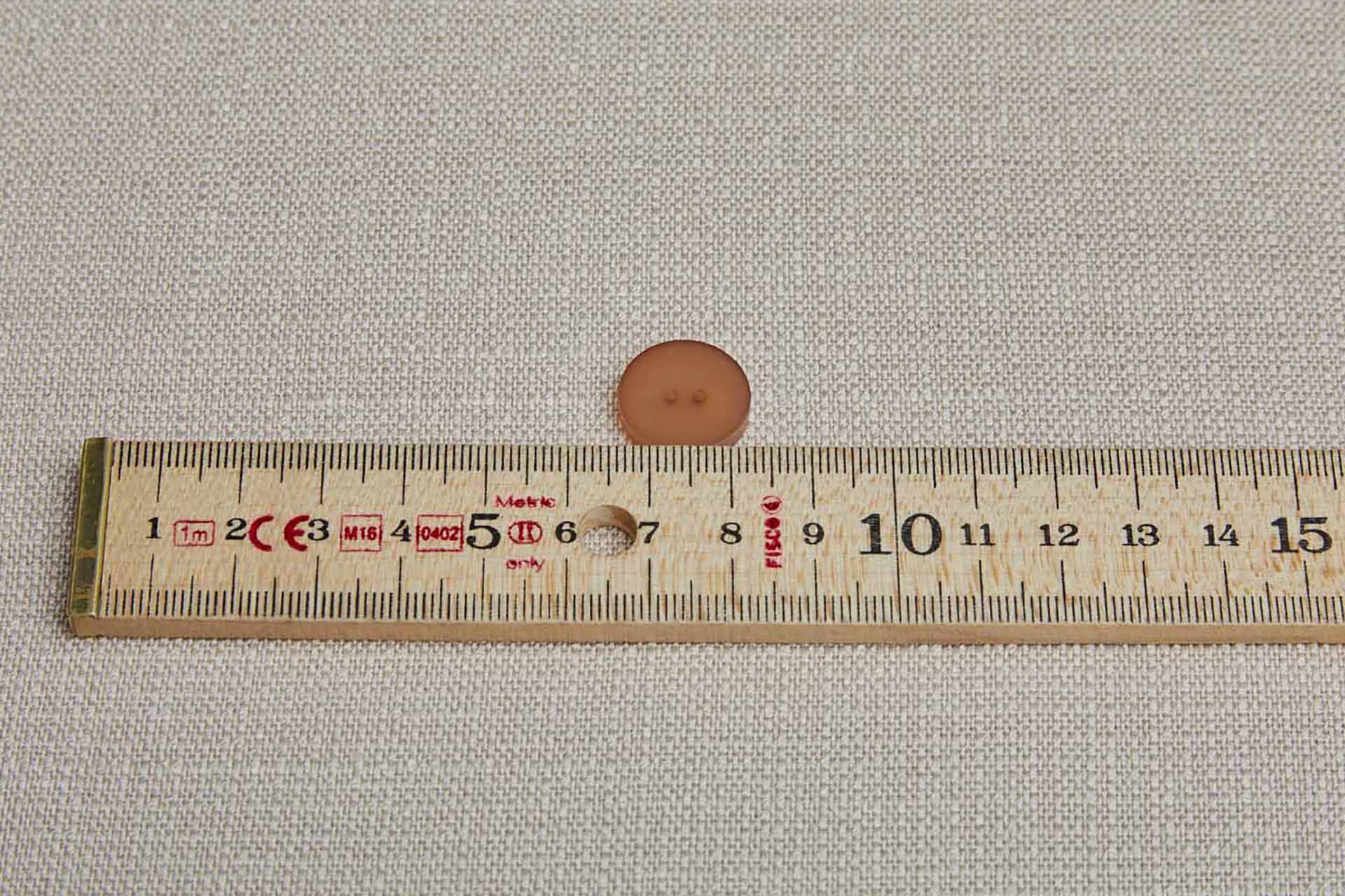 Vintage Semi-transparent Sepia Resin Button - 1.5cm, image 3 of 3