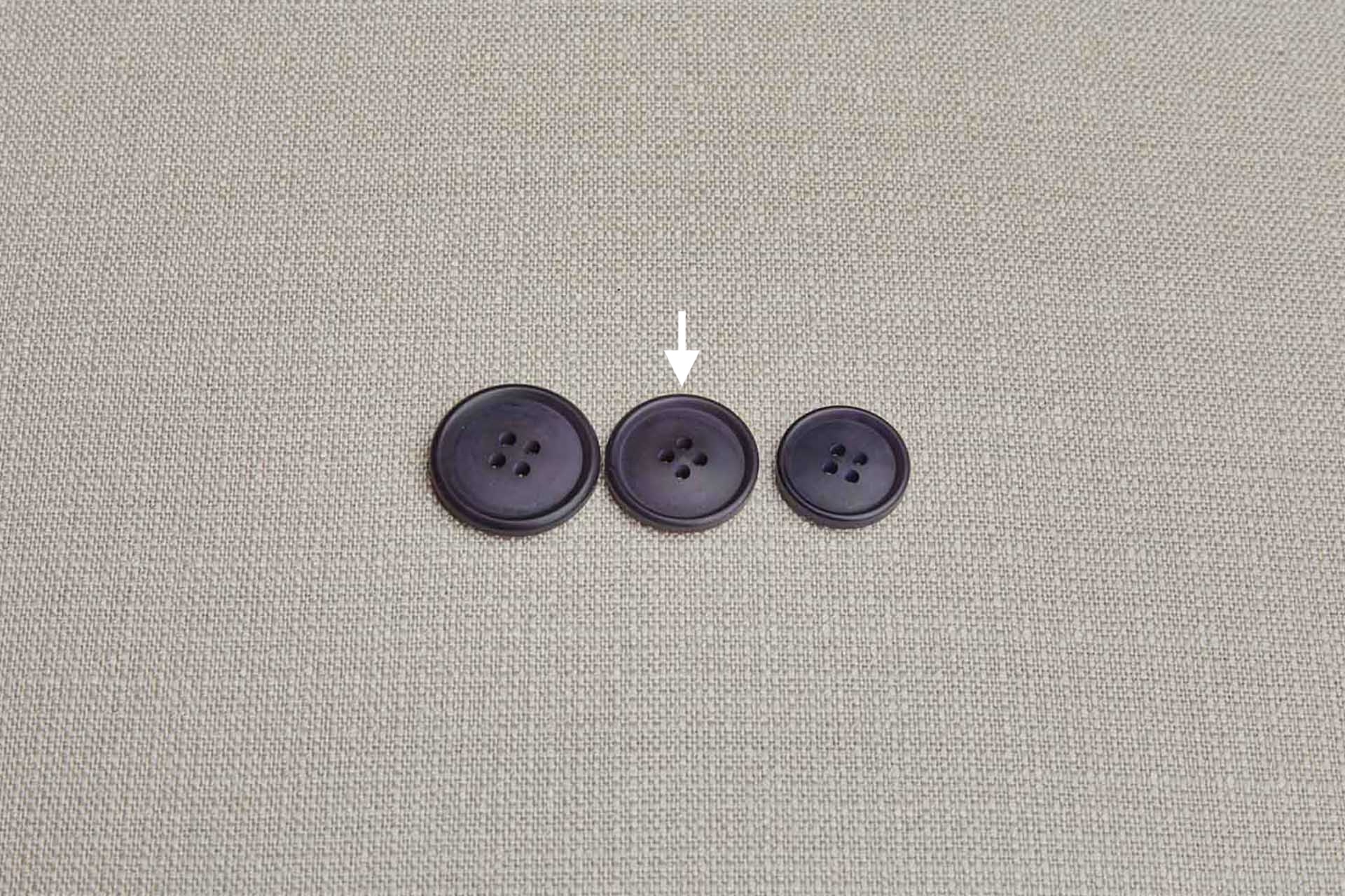 Vintage Round Dark Aubergine Button - 2.2cm, image 2 of 3