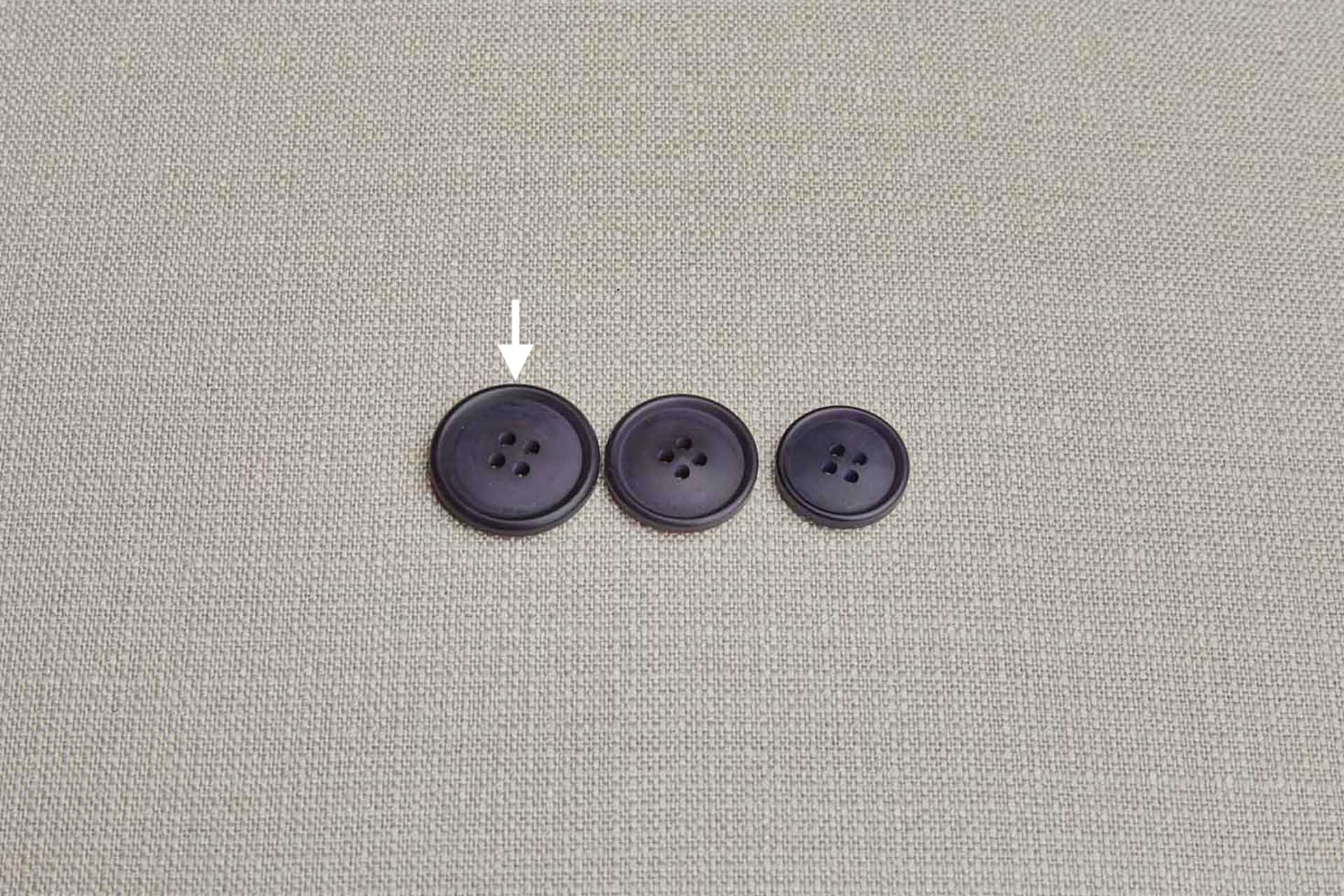 Vintage Round Dark Aubergine Button - 2.5cm, image 2 of 3
