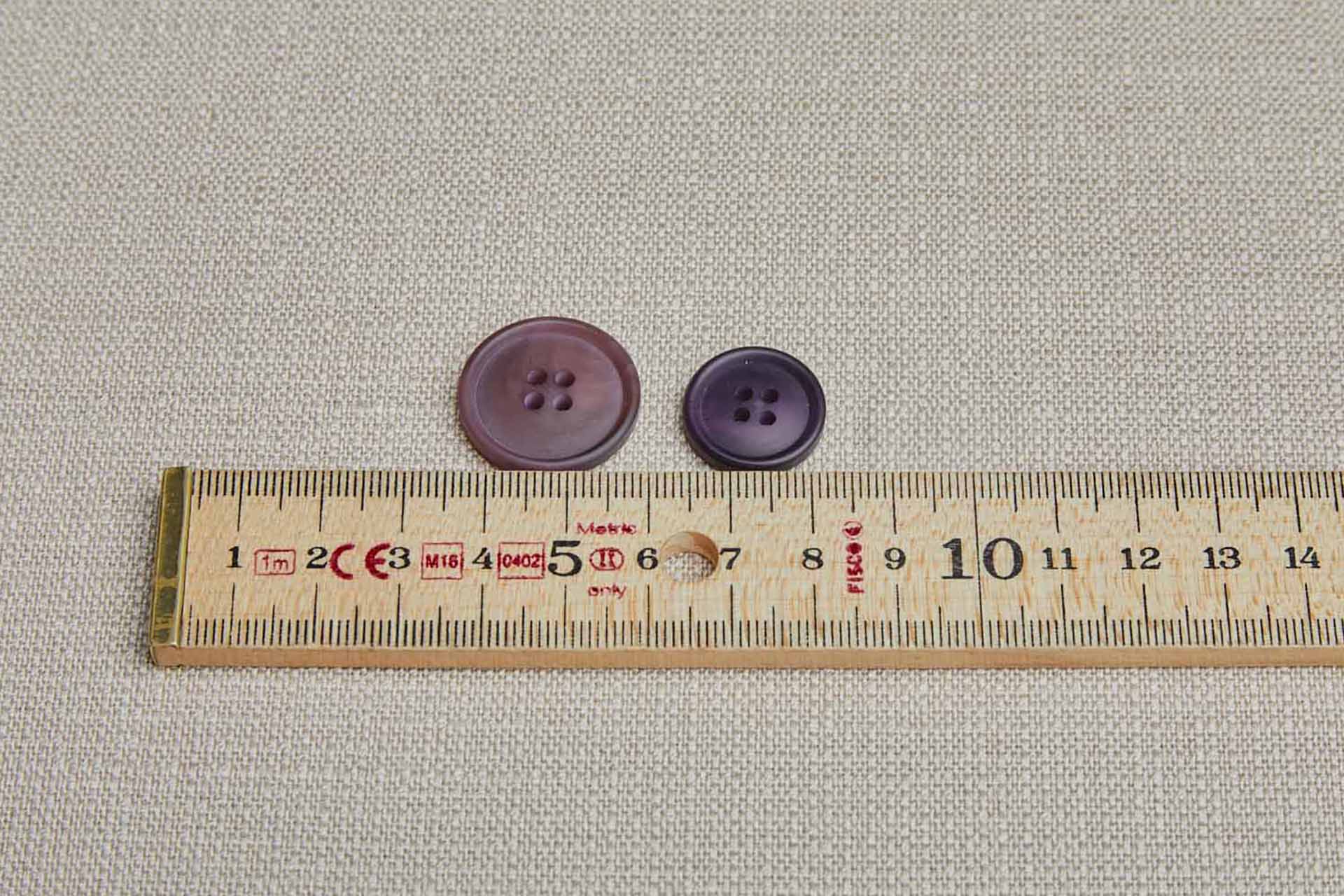 Vintage Round Plum Button - 2.2cm, image 3 of 3