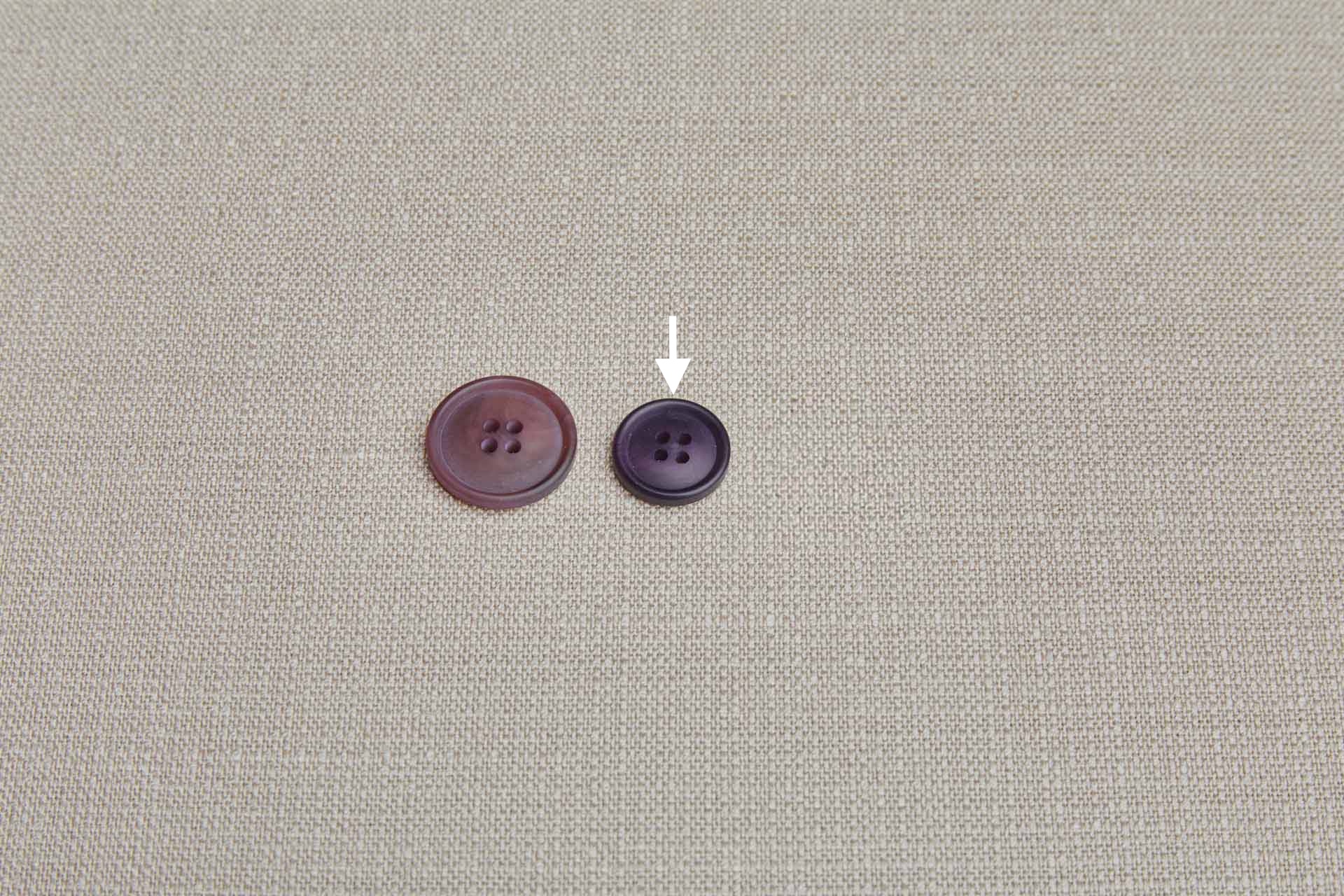 Vintage Round Plum Button - 1.8cm, image 2 of 3